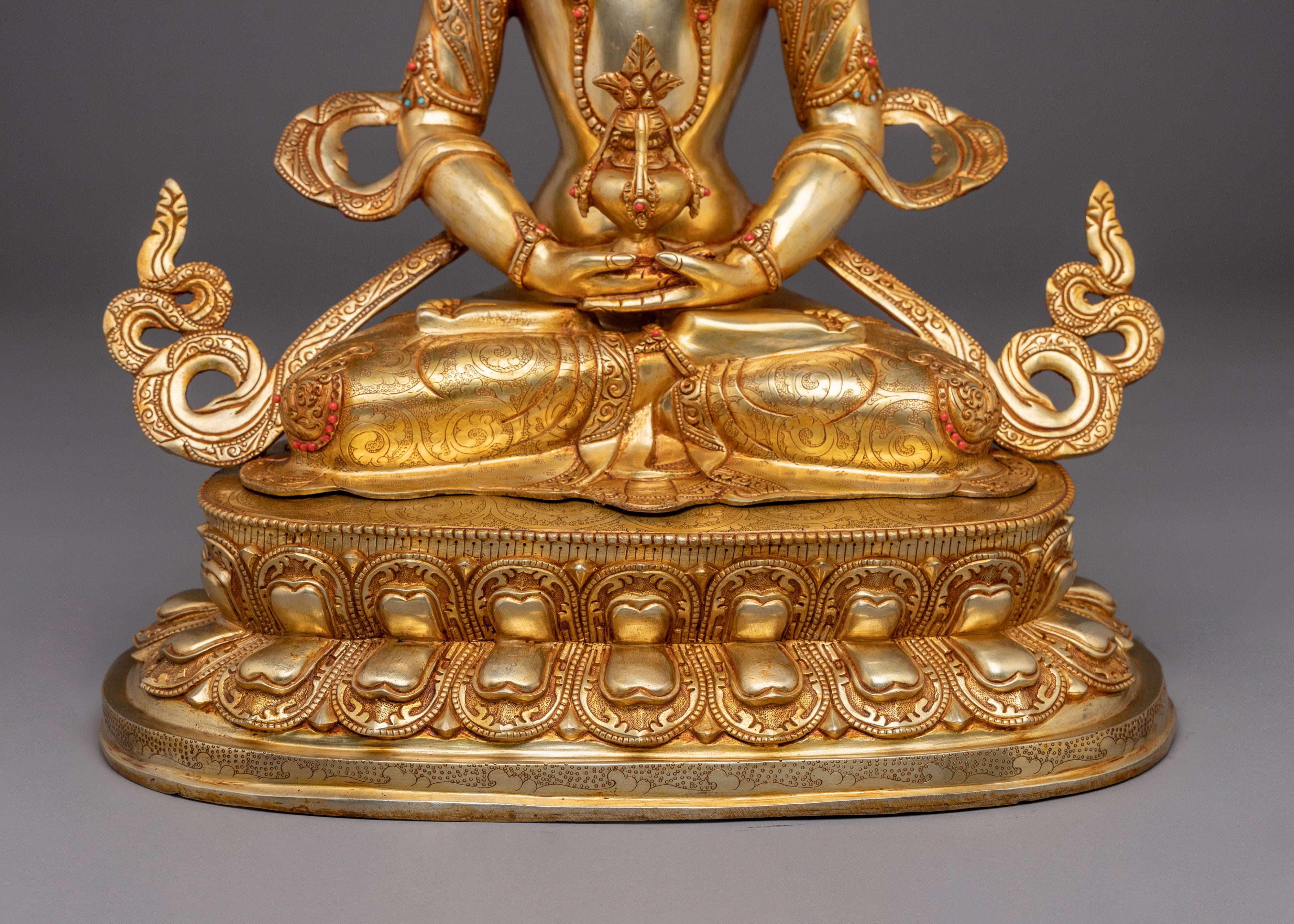 Amitayus Statue in 24K Gold Gilding | Perfect for your Altar or Sacred Space