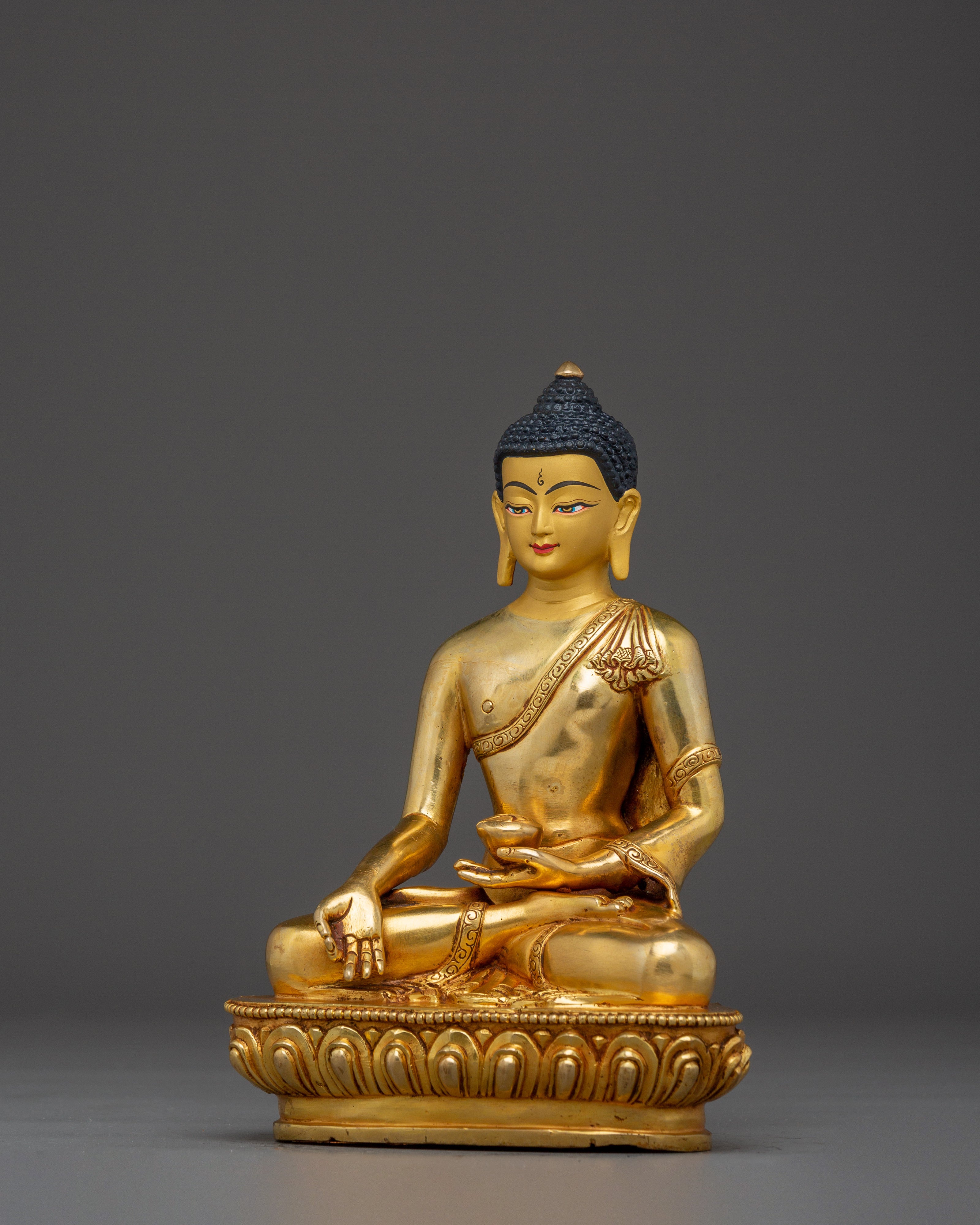 Tibetan Ratnasambhava Sculpture | Gold-Gilded Buddhist Icon