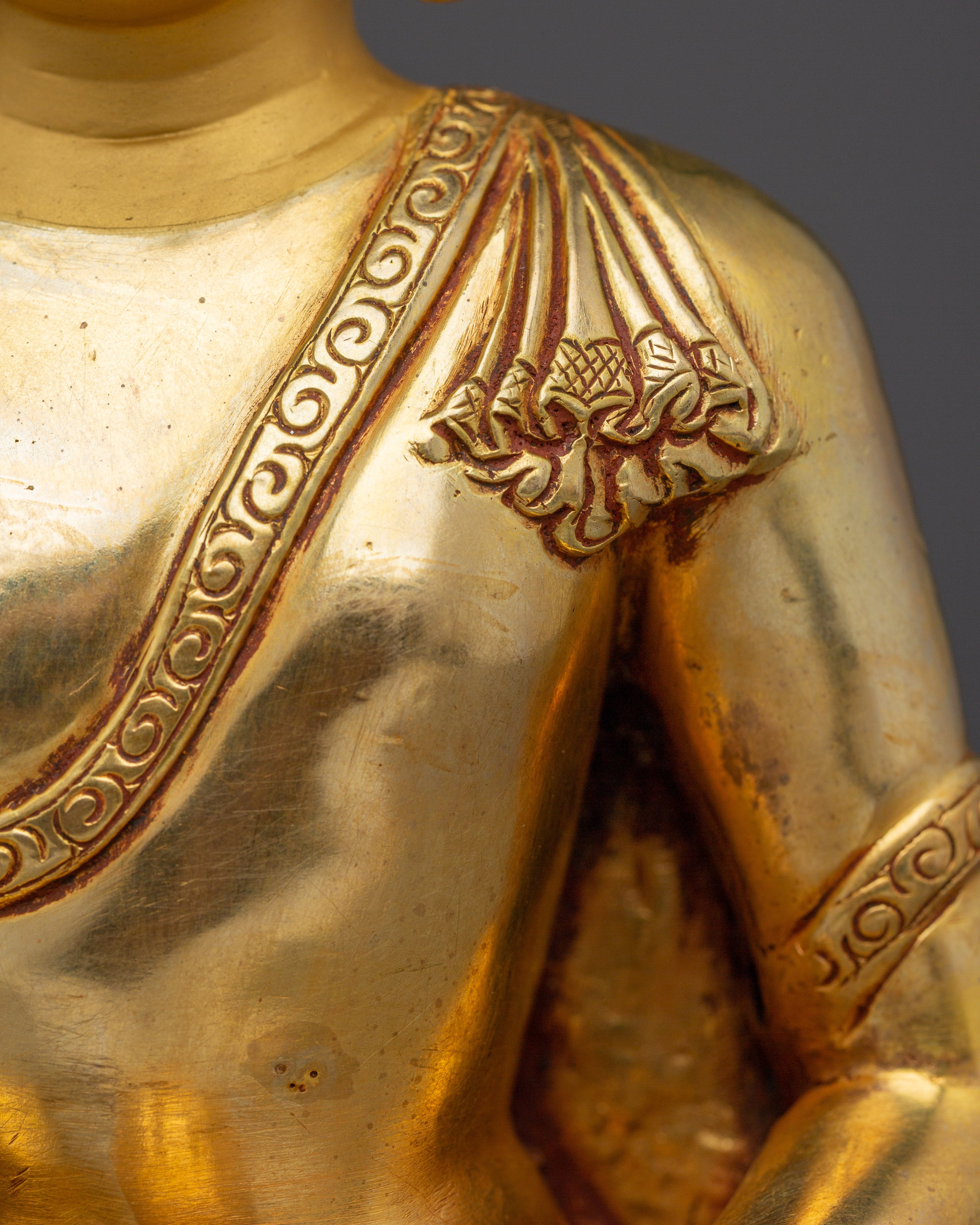 Tibetan Ratnasambhava Sculpture | Gold-Gilded Buddhist Icon
