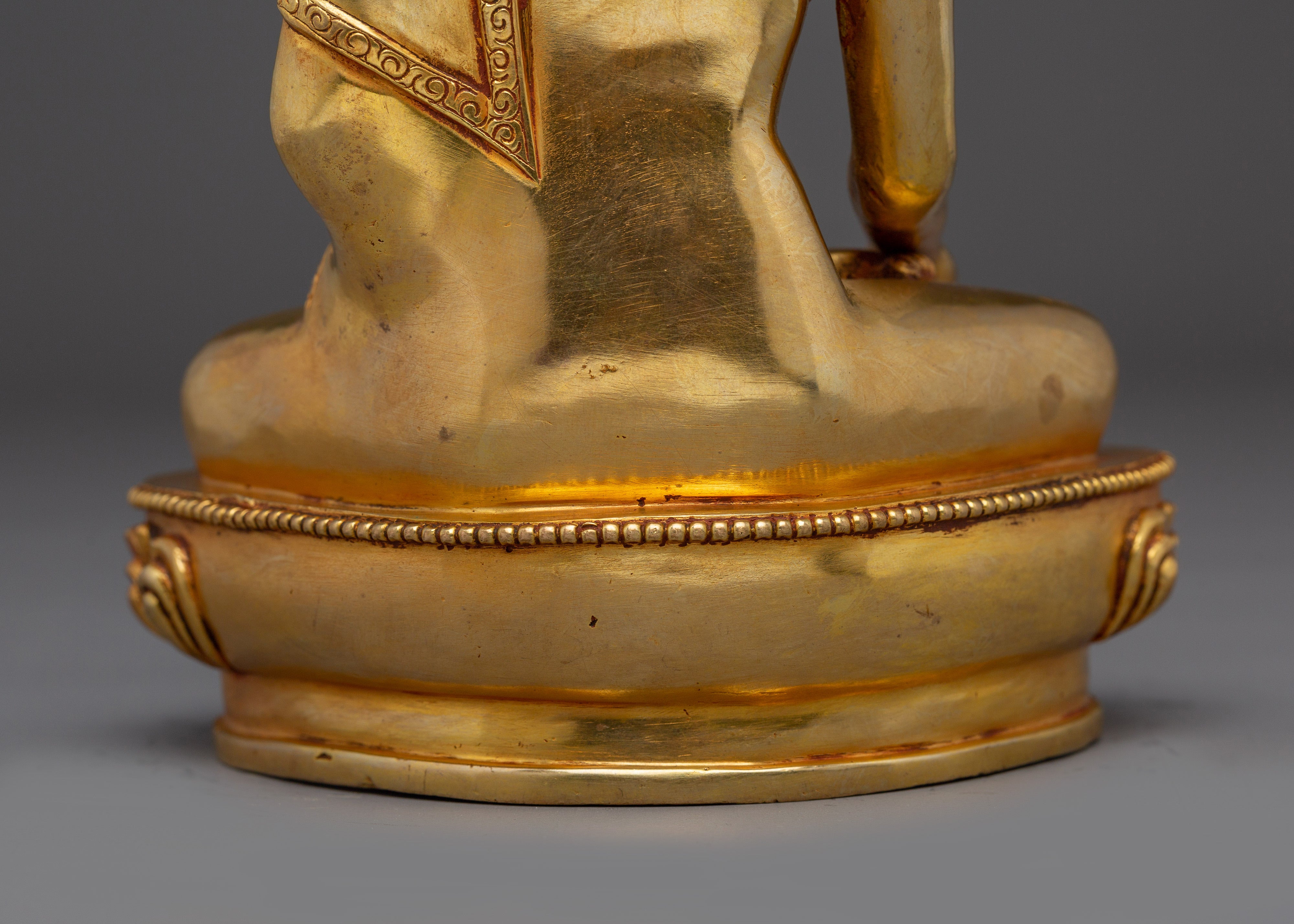 Tibetan Ratnasambhava Sculpture | Gold-Gilded Buddhist Icon