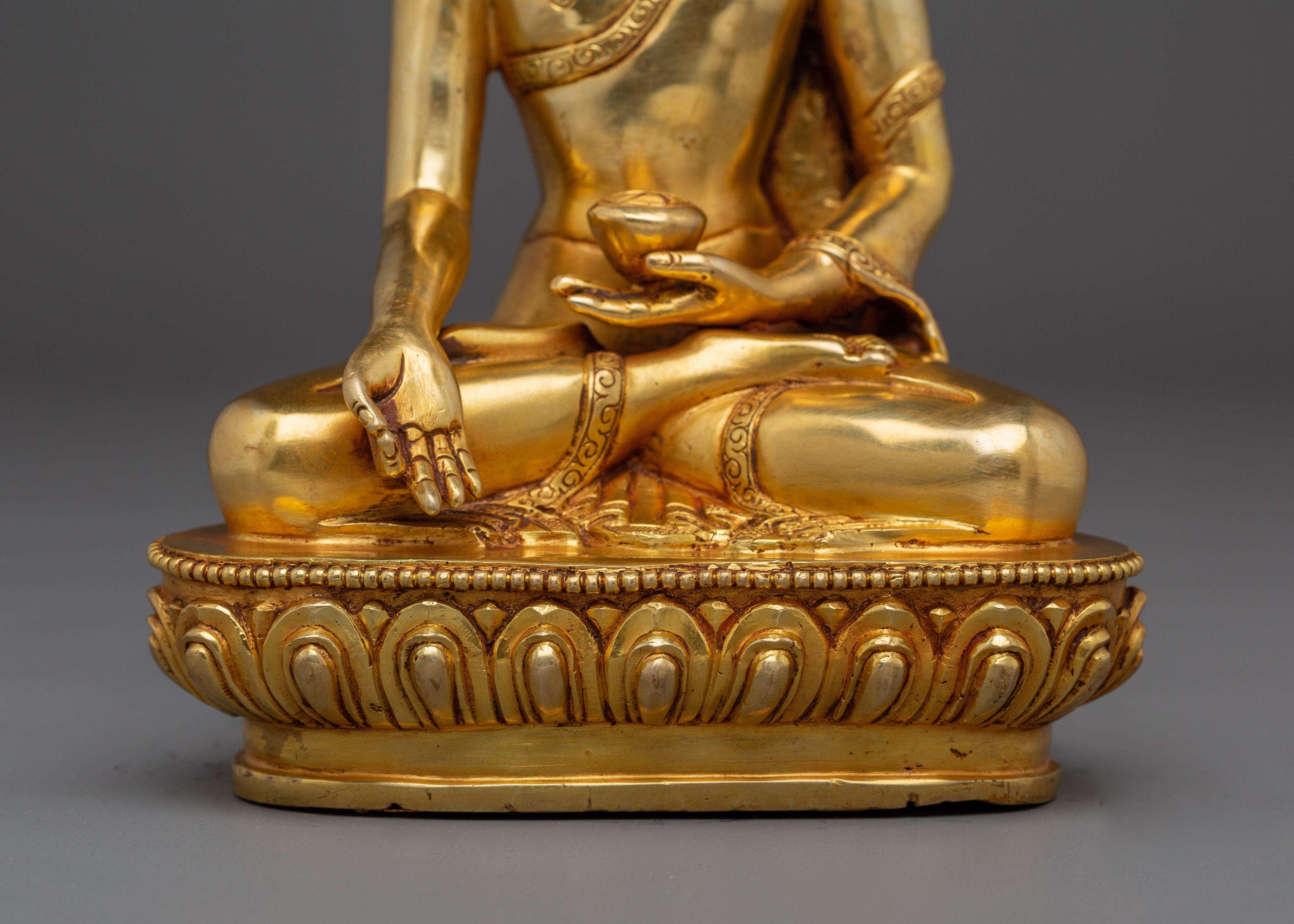 Tibetan Ratnasambhava Sculpture | Gold-Gilded Buddhist Icon