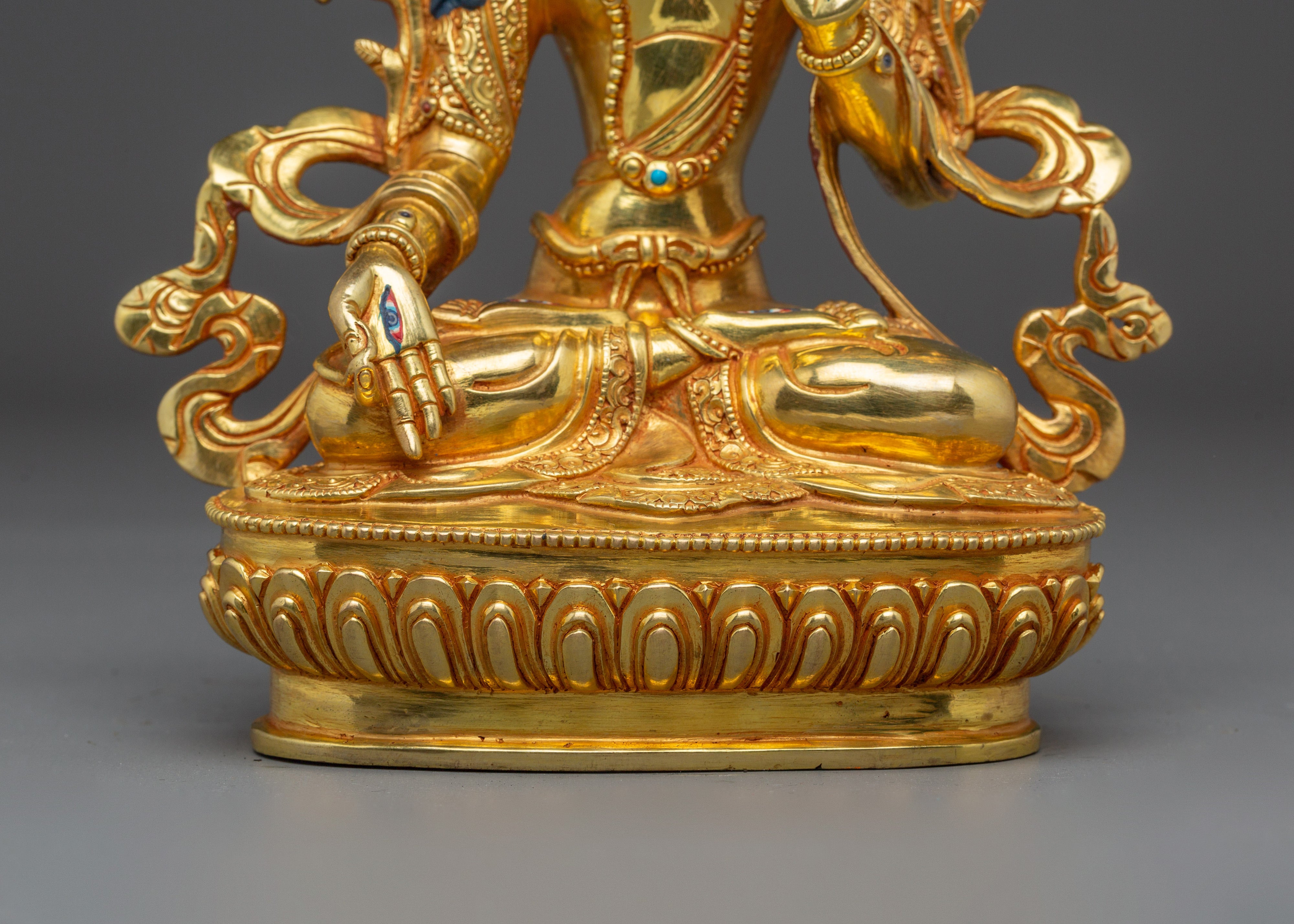 White Tara Altar Art for Longevity | Buddhist Statue for Altar & Meditation