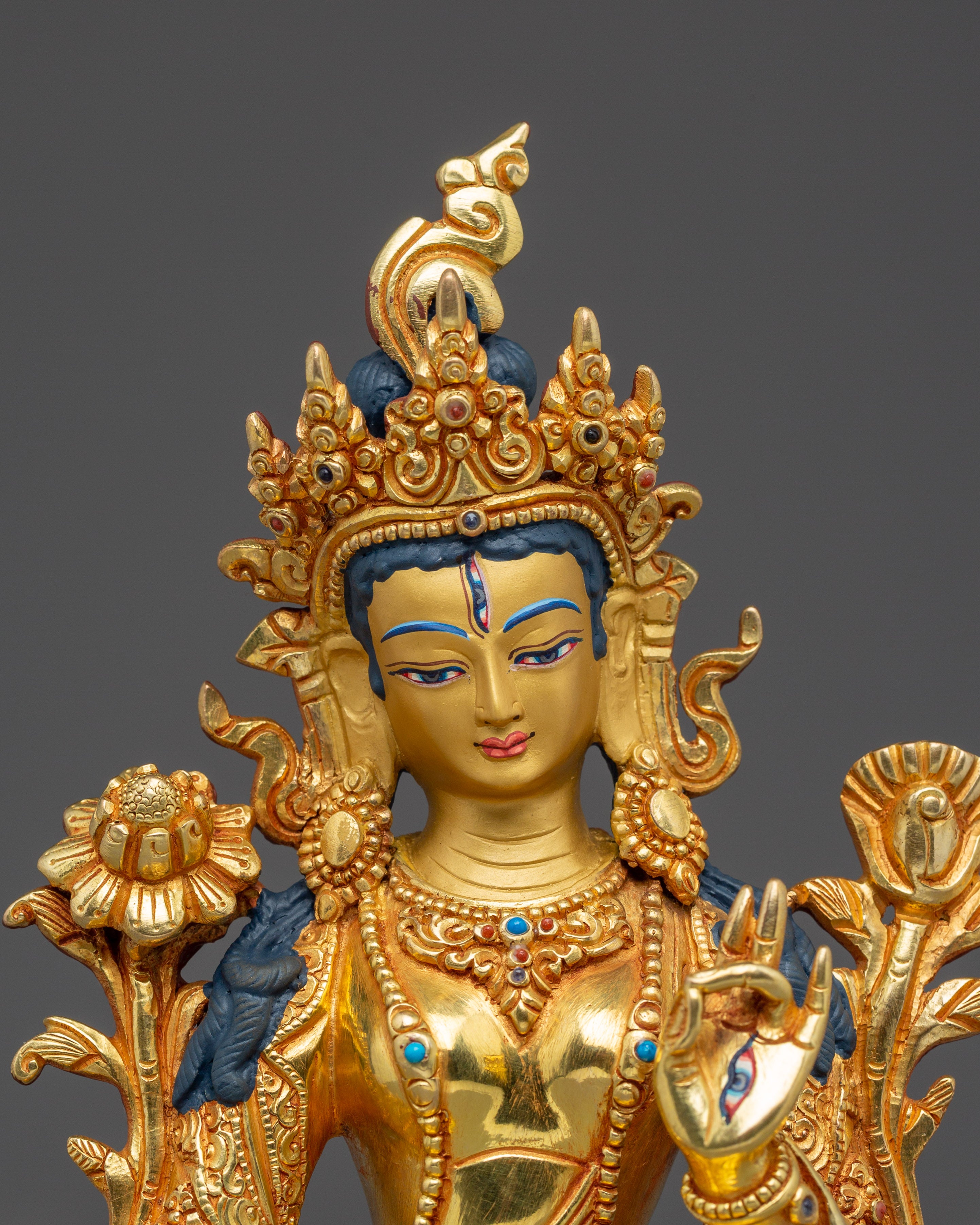 White Tara Altar Art for Longevity | Buddhist Statue for Altar & Meditation