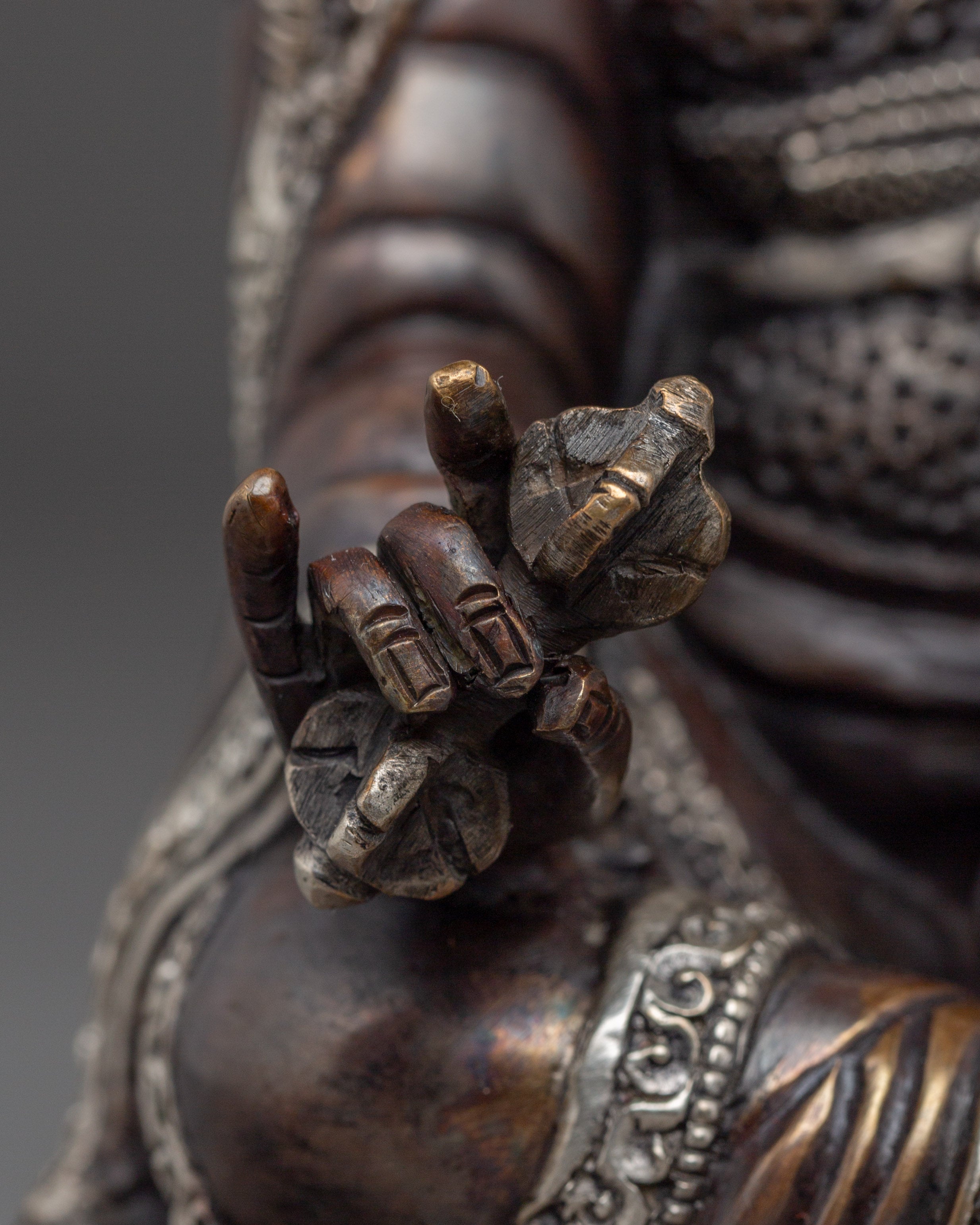 Radiant Oxidized Guru Rinpoche Statue | Vajra Master Padmasambhava