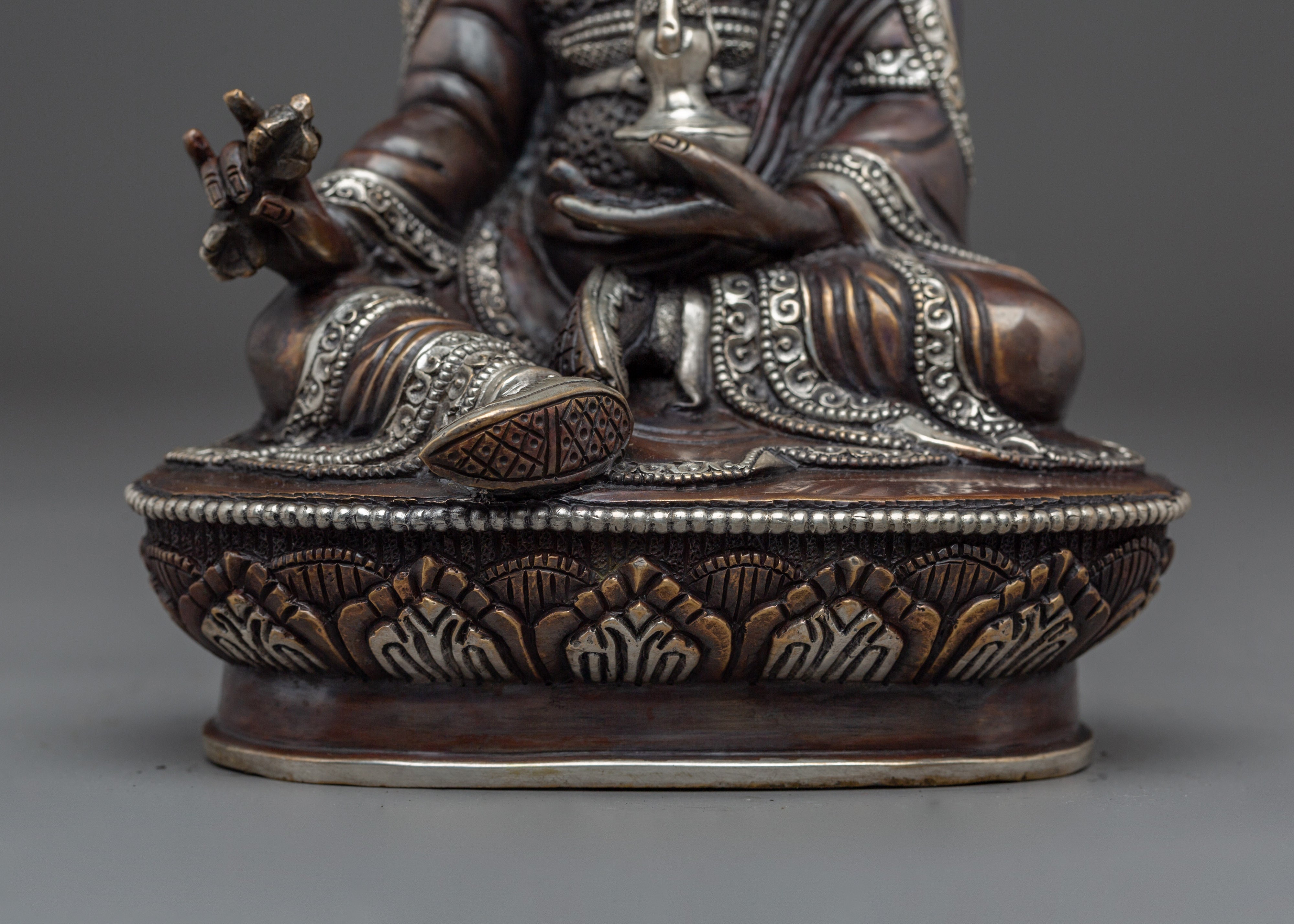 Radiant Oxidized Guru Rinpoche Statue | Vajra Master Padmasambhava