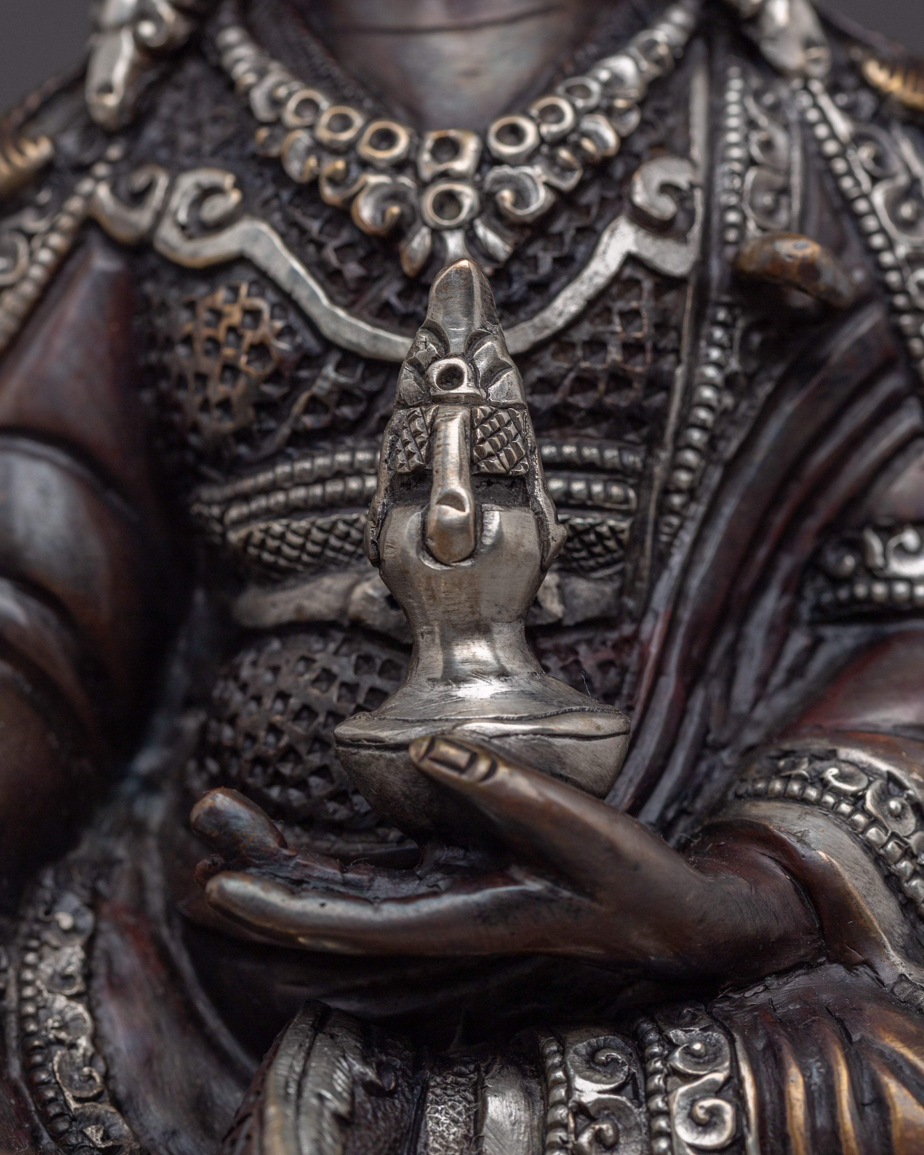 Radiant Oxidized Guru Rinpoche Statue | Vajra Master Padmasambhava