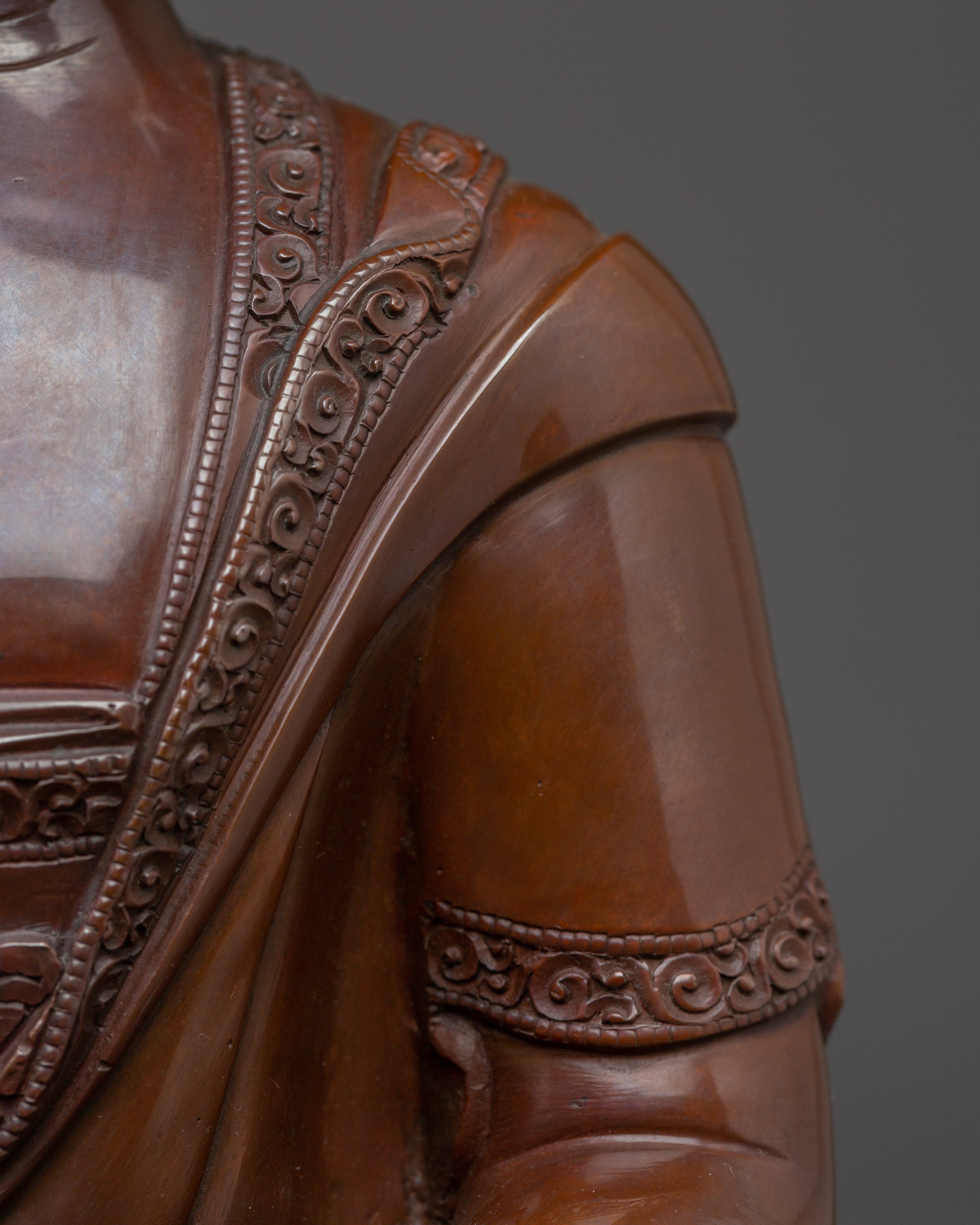 Peaceful Historical Deity Shakyamuni Buddha Statue | Nepalese Buddhist Craft