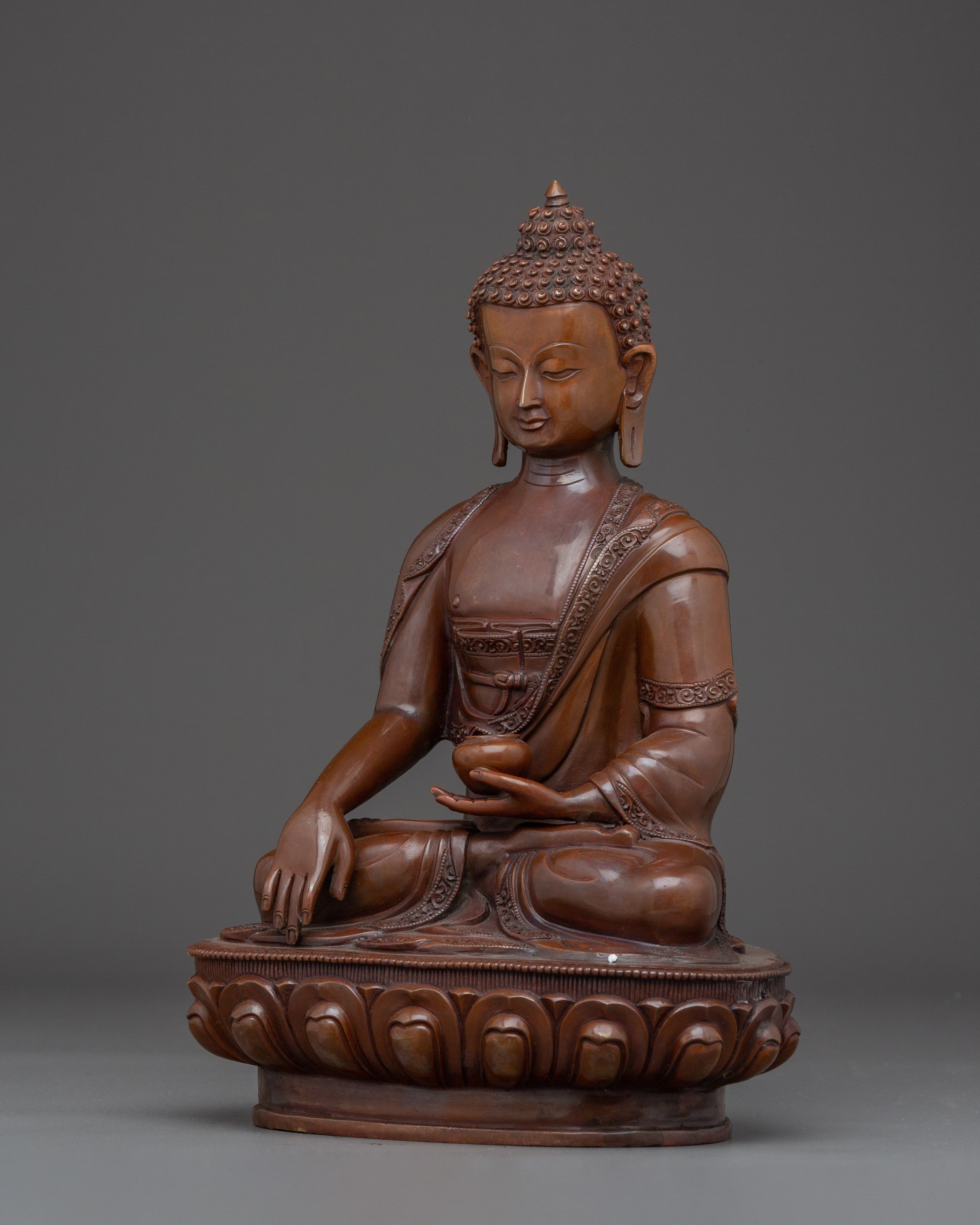 Peaceful Historical Deity Shakyamuni Buddha Statue | Nepalese Buddhist Craft