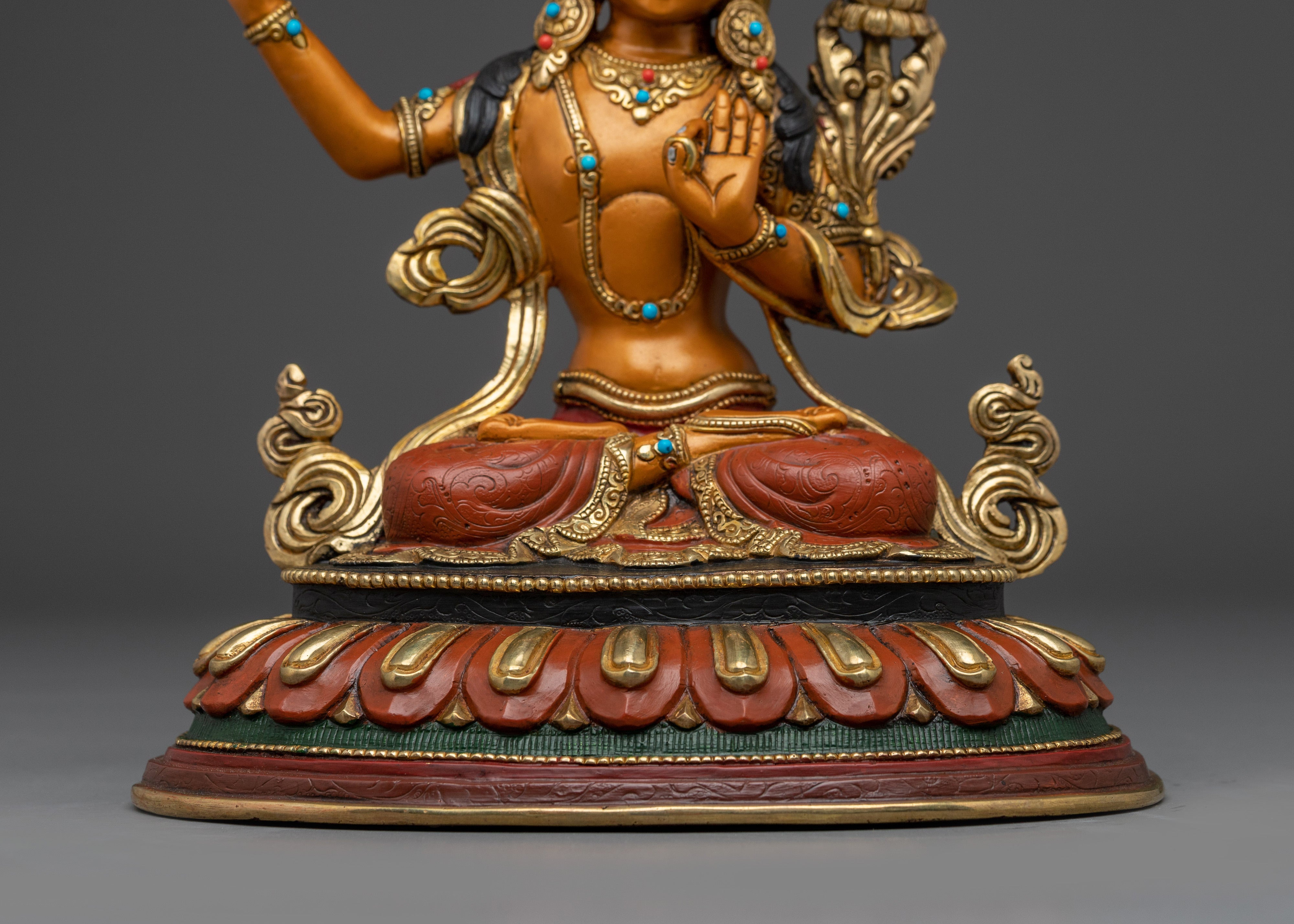 Handmade Radiant Manjushri Statue | Bodhisattva of Wisdom