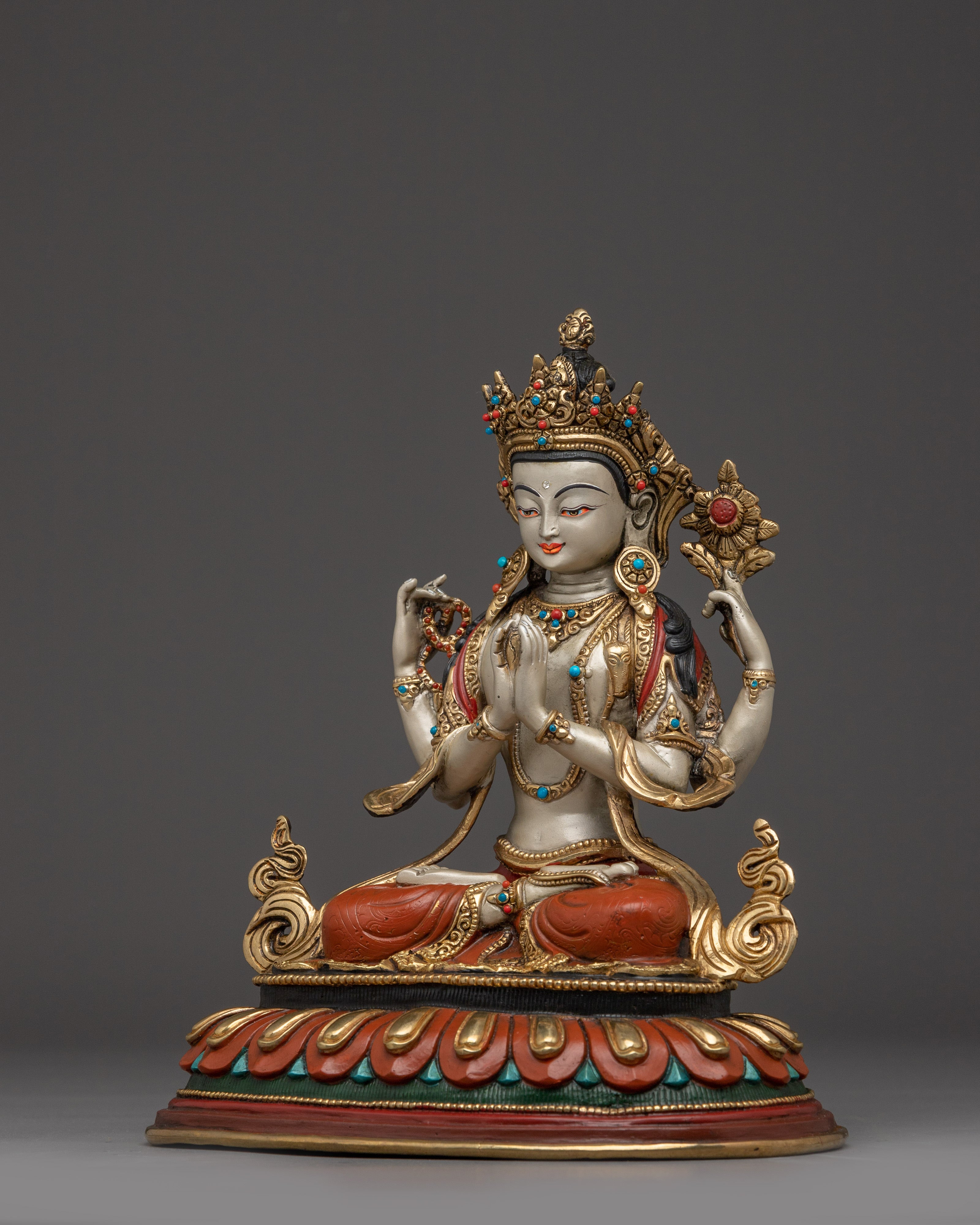 Traditional  Artwork of Chenrezig | Bodhisattva of Compassion