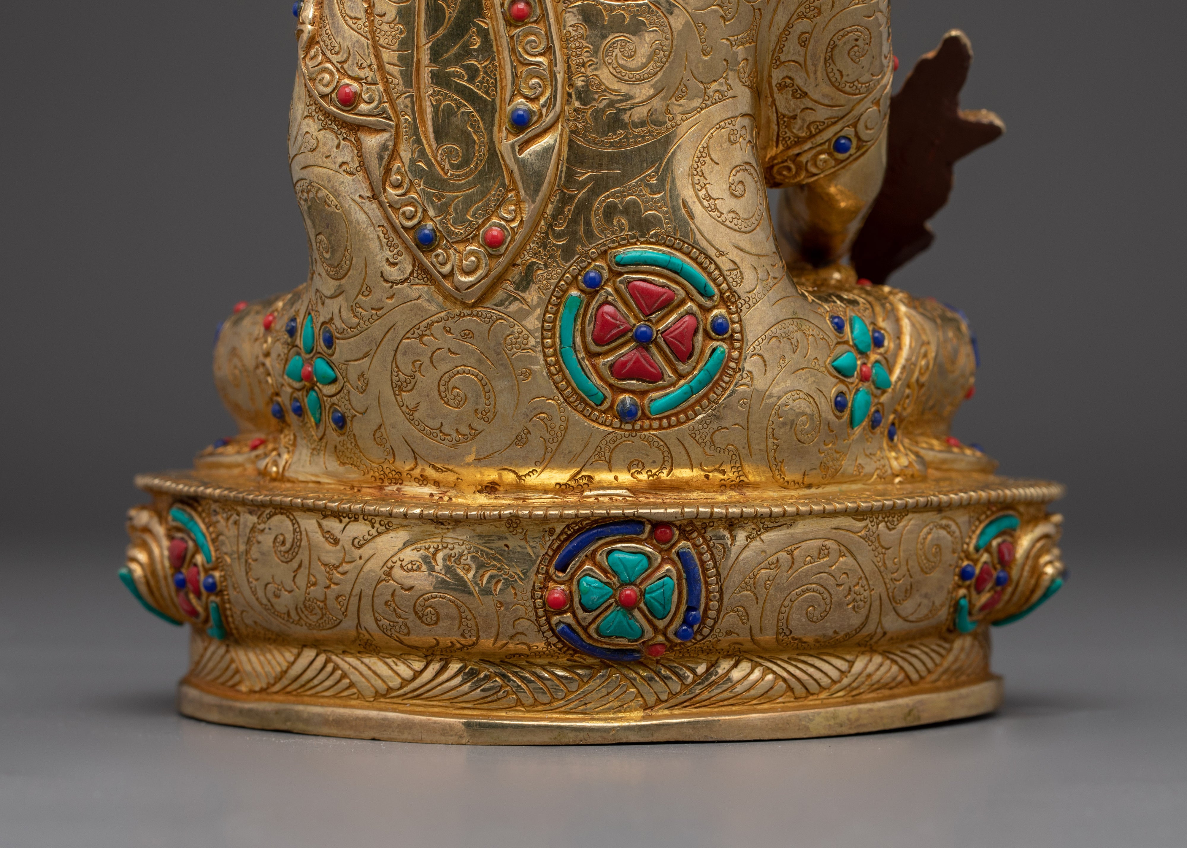 Serene Medicine Buddha Golden Sculpture | Handcrafted Symbol of Healing