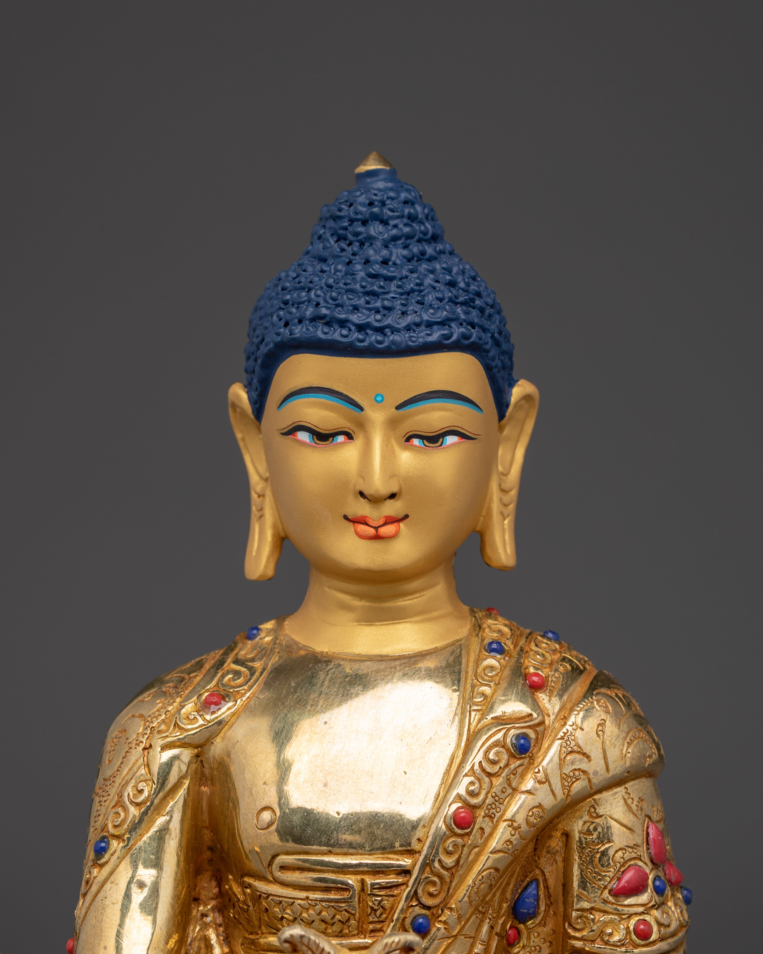 Serene Medicine Buddha Golden Sculpture | Handcrafted Symbol of Healing