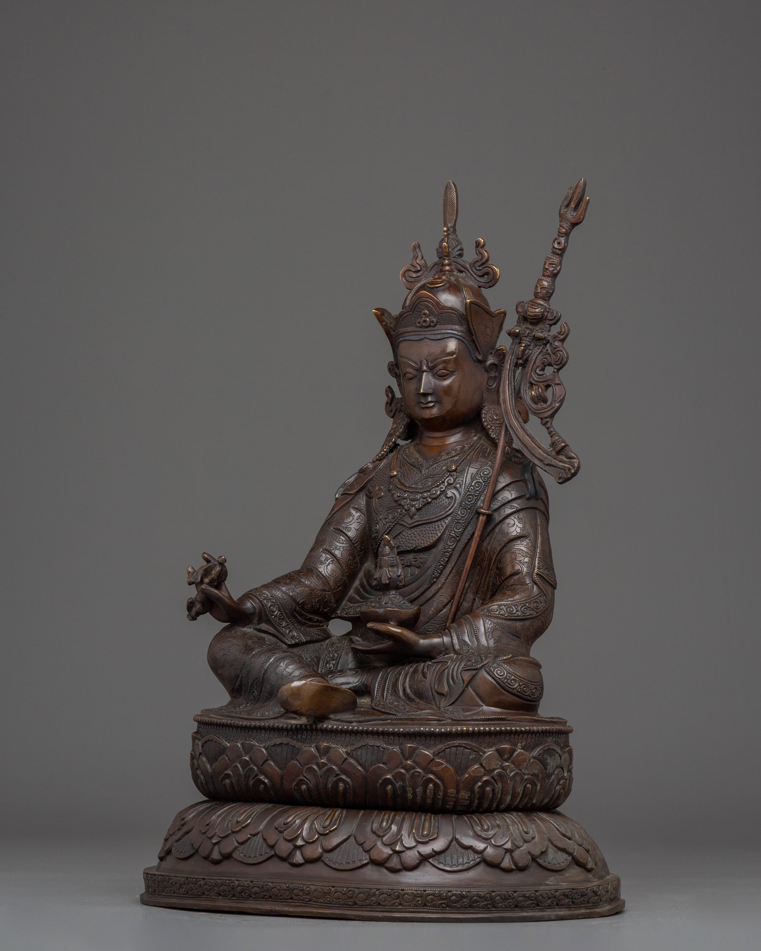 Guru Rinpoche Art, Padmasambhava Deity | Tibetan Guru Statue