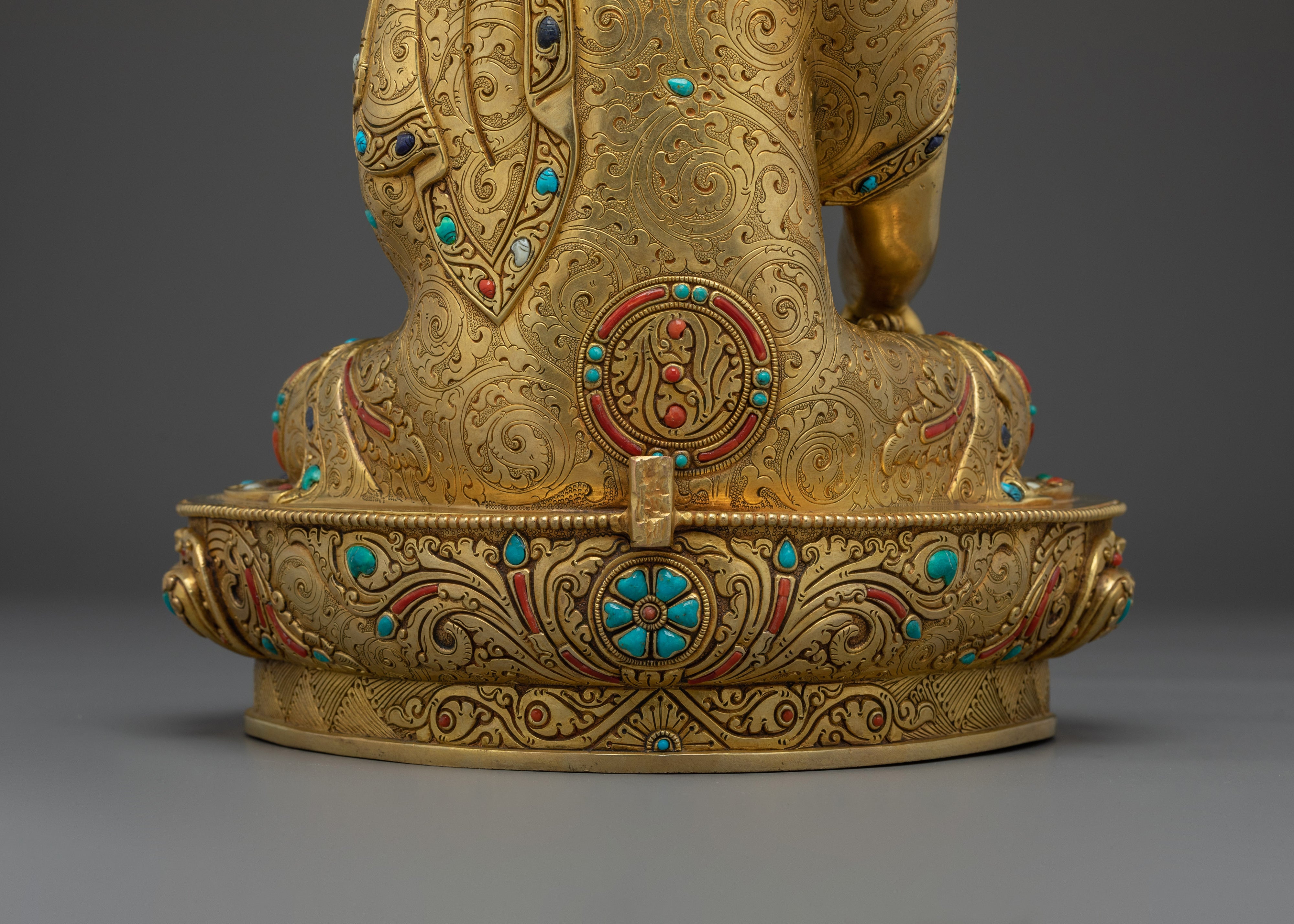 Handmade Golden Shakyamuni Buddha Sculpture | Historical Buddha