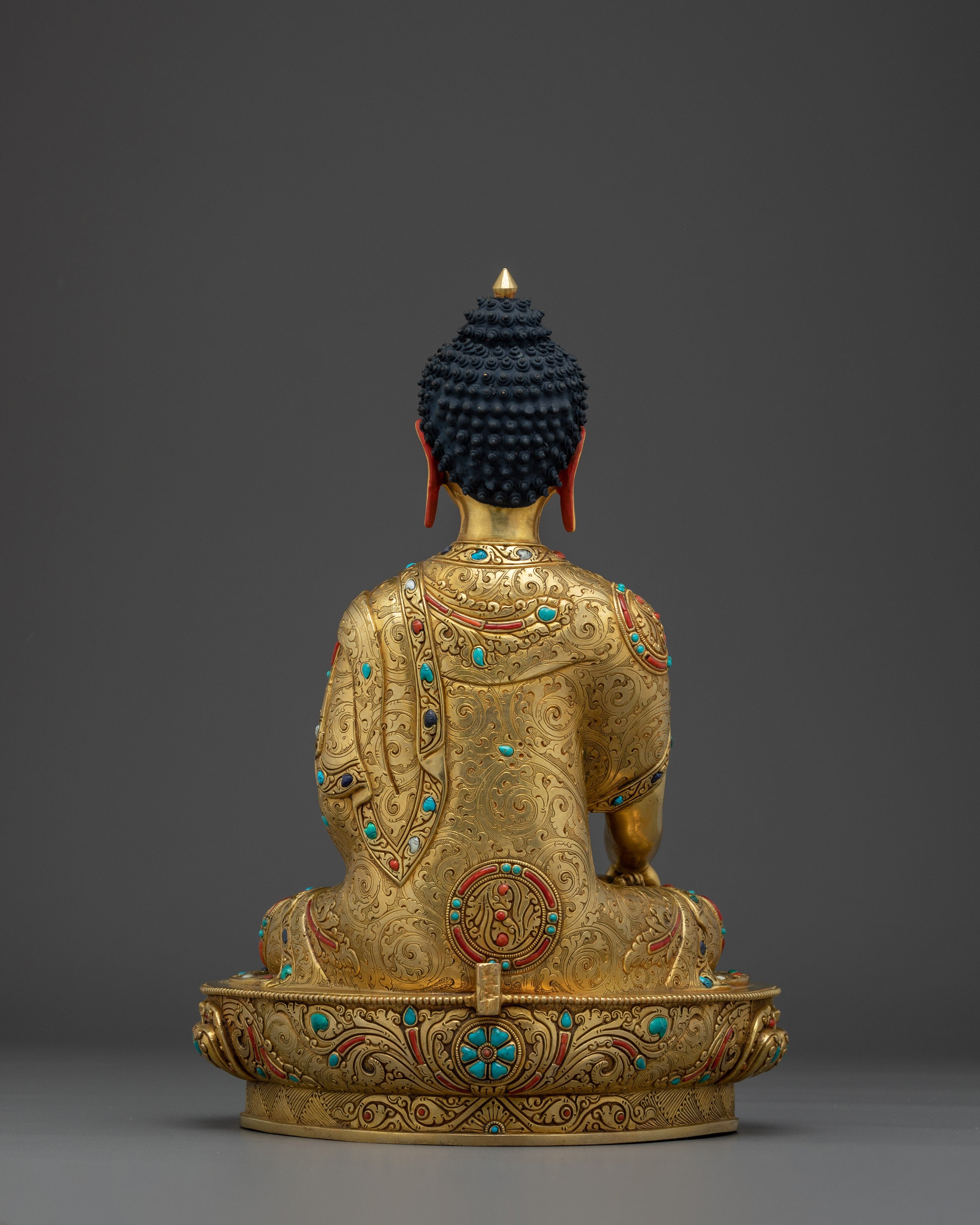 Handmade Golden Shakyamuni Buddha Sculpture | Historical Buddha