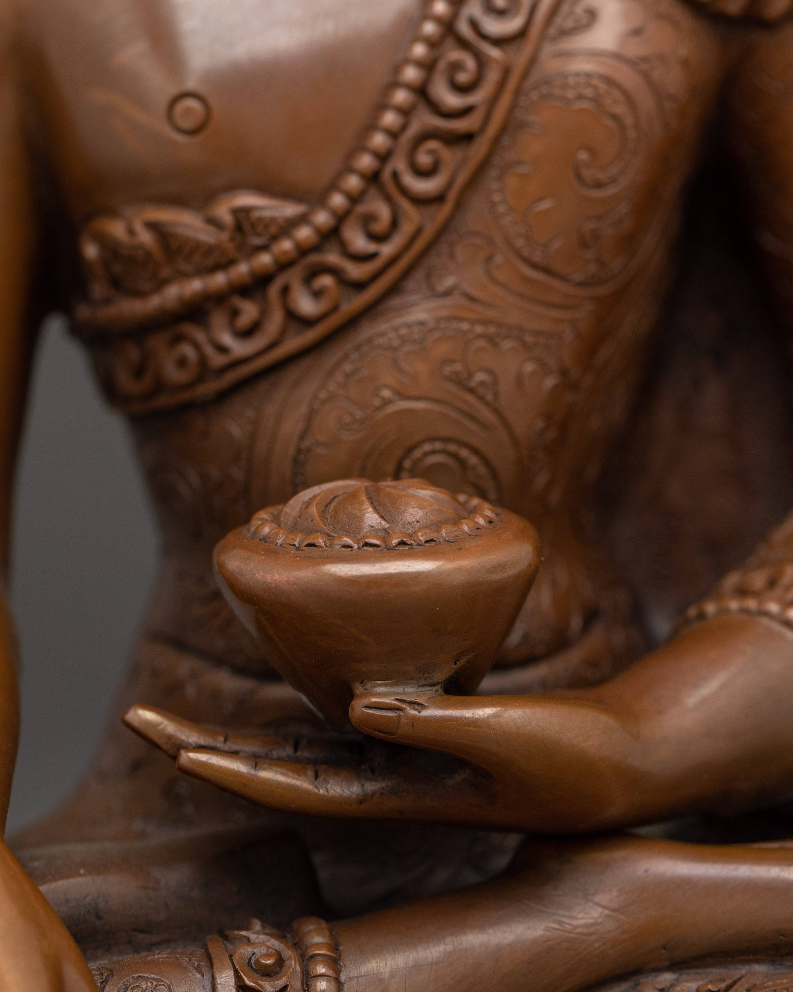 Oxidized Copper Gautama Buddha Statue | Buddhist Dharma Decor