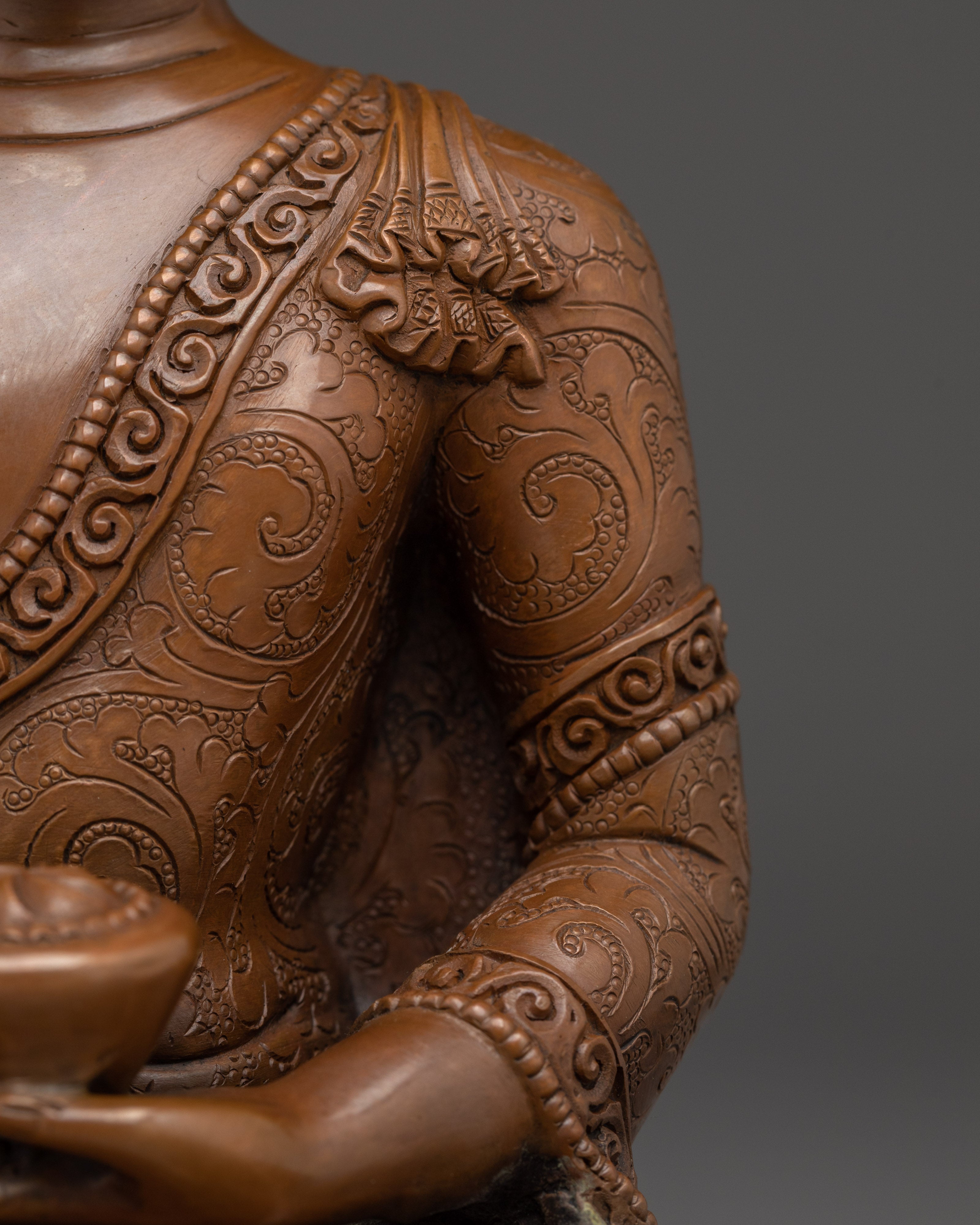 Oxidized Copper Gautama Buddha Statue | Buddhist Dharma Decor