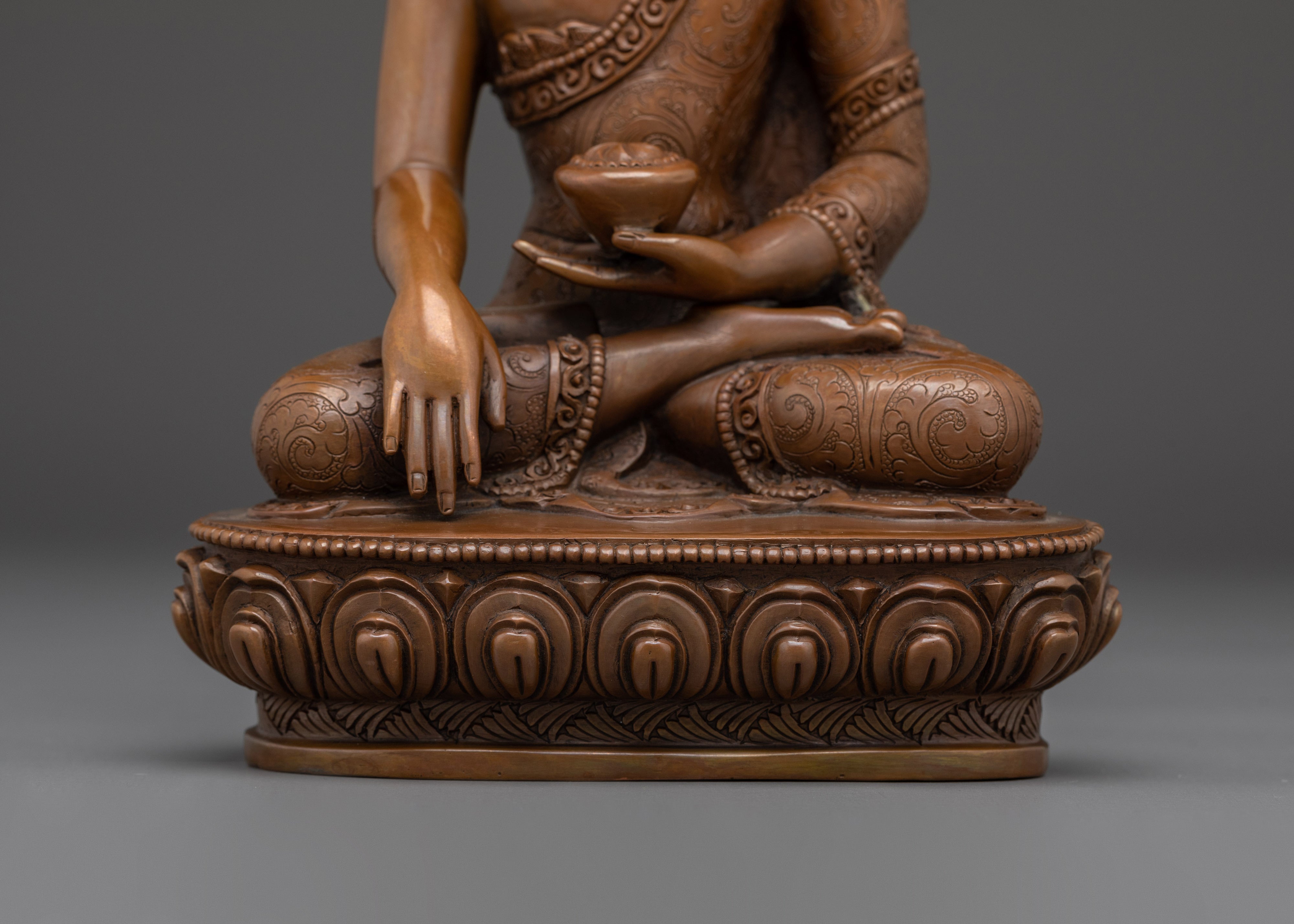 Oxidized Copper Gautama Buddha Statue | Buddhist Dharma Decor