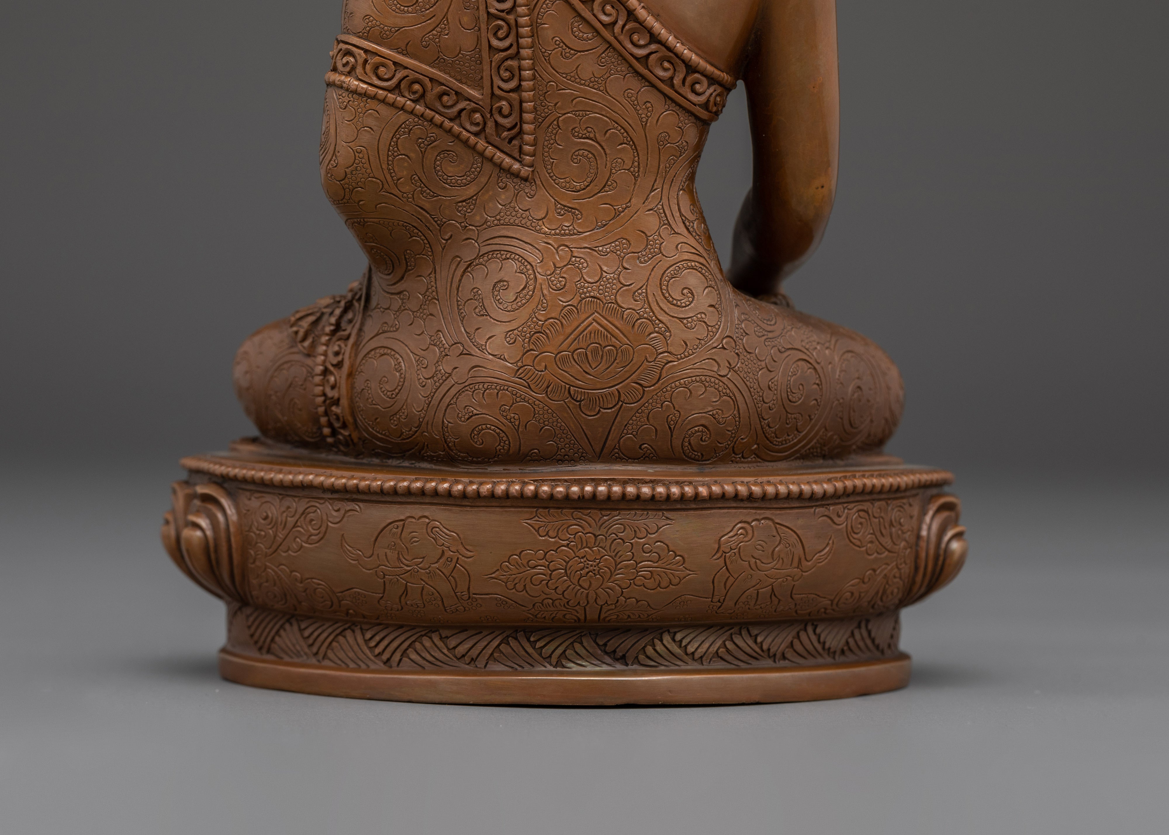 Oxidized Copper Gautama Buddha Statue | Buddhist Dharma Decor