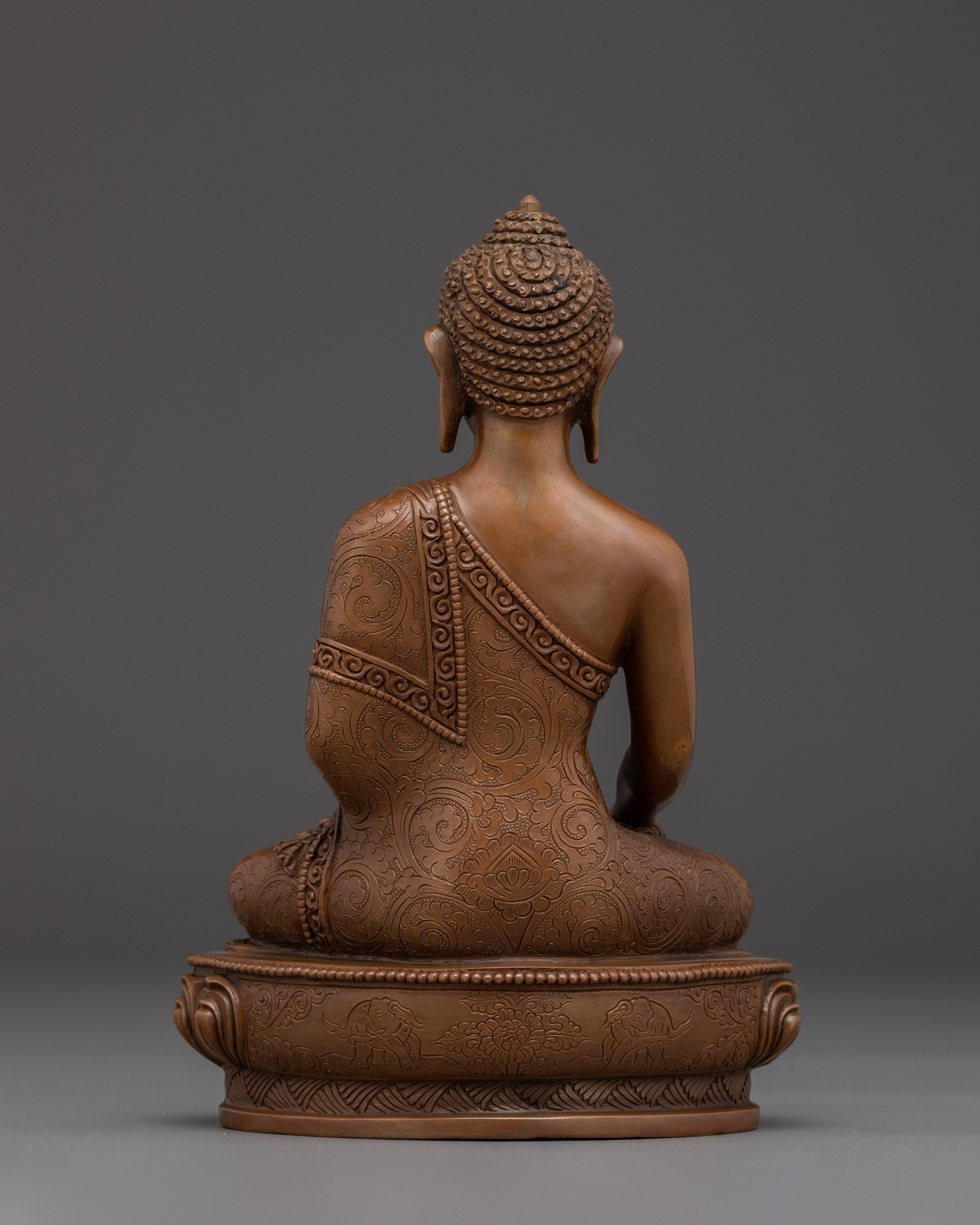 Oxidized Copper Gautama Buddha Statue | Buddhist Dharma Decor