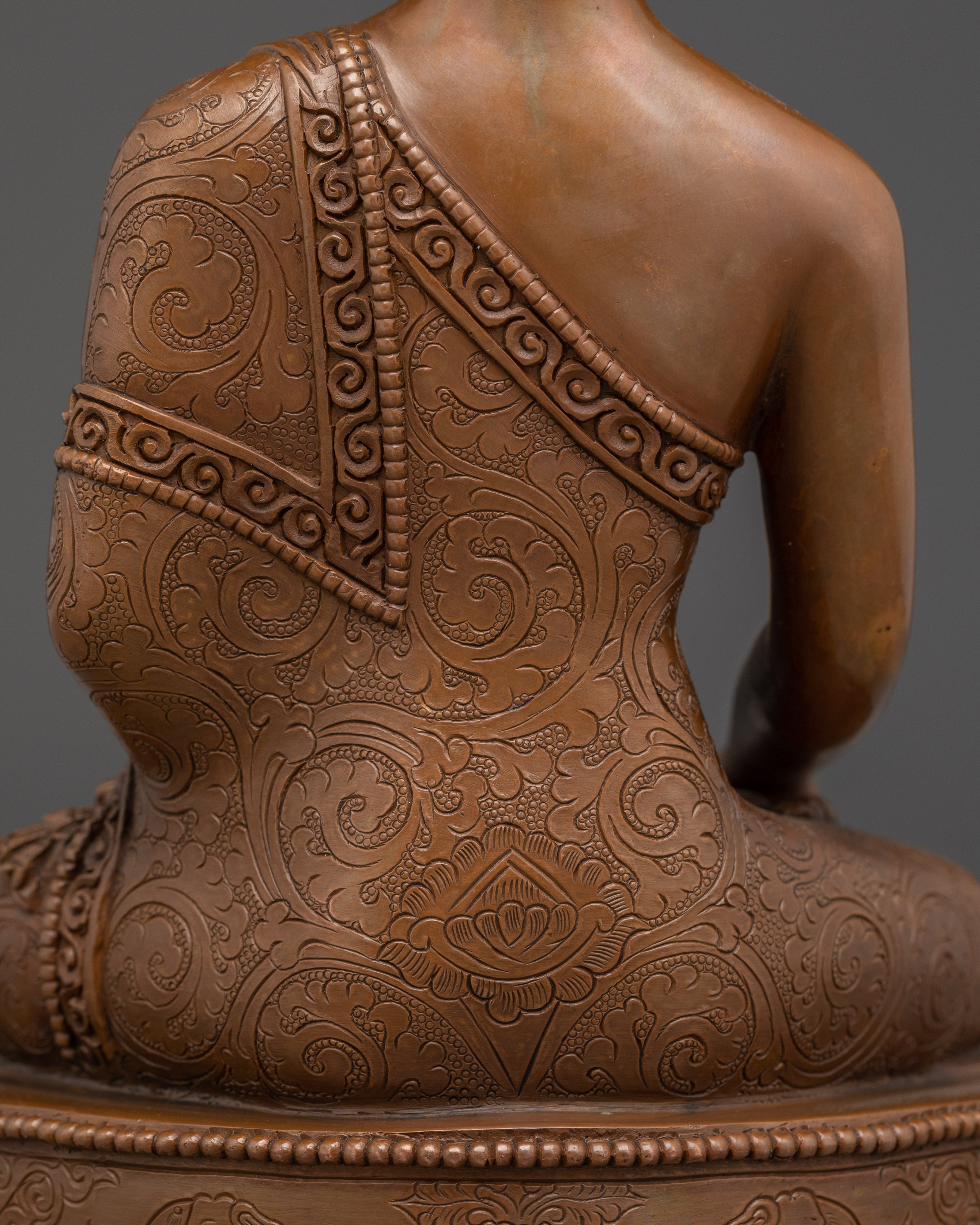 Oxidized Copper Gautama Buddha Statue | Buddhist Dharma Decor