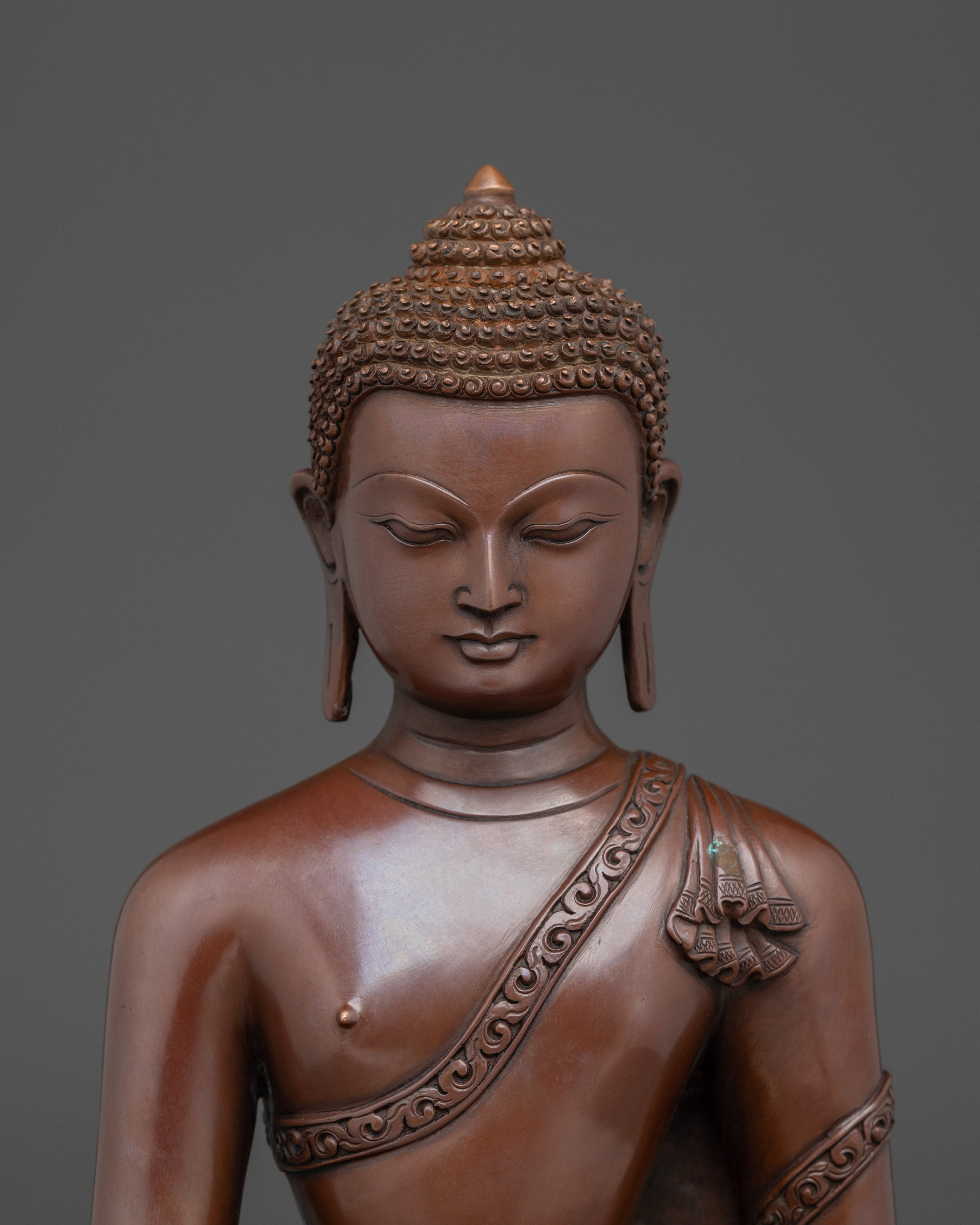 Shakyamuni Buddha statue in Copper | Spiritual Home Decor & Meditation Altar