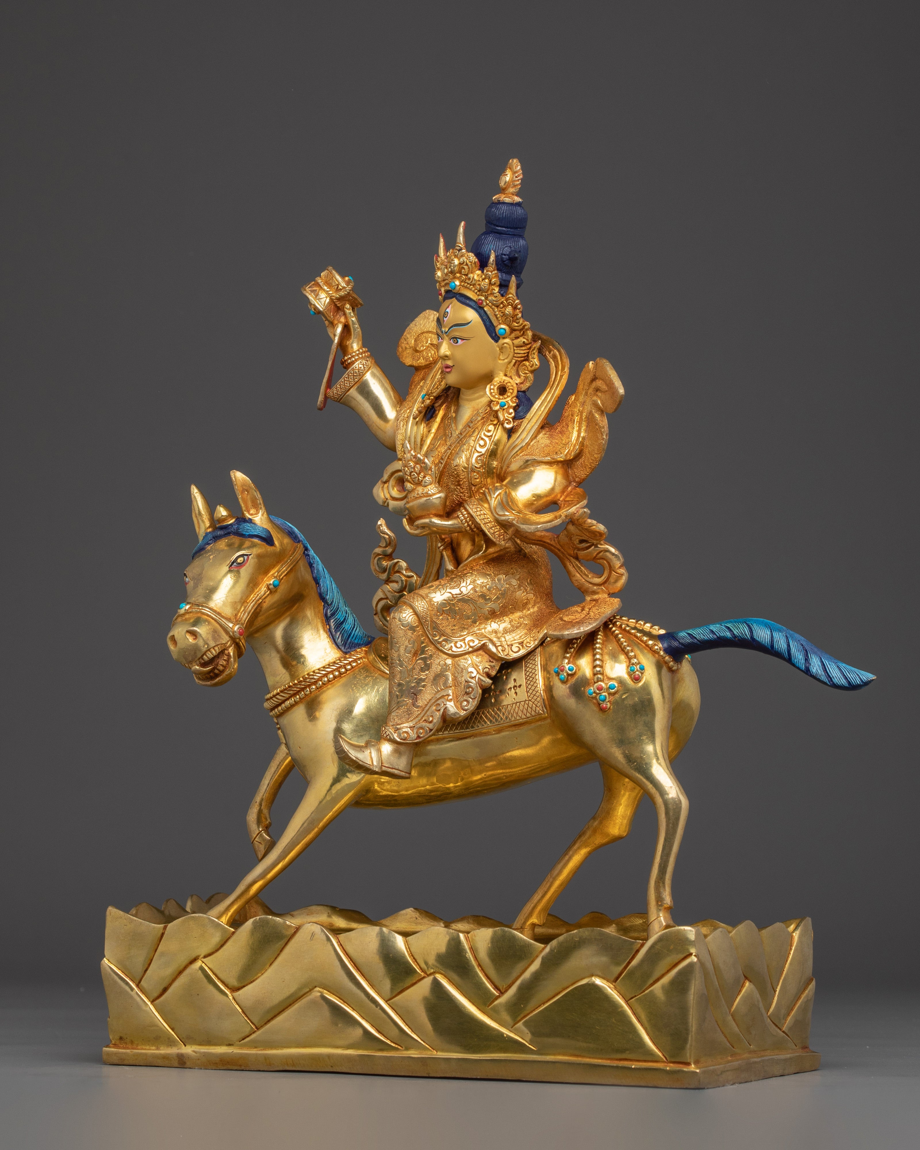 Female Guardian Achi Chokyi Drolma | Tibetan Gold Gilded Sculpture