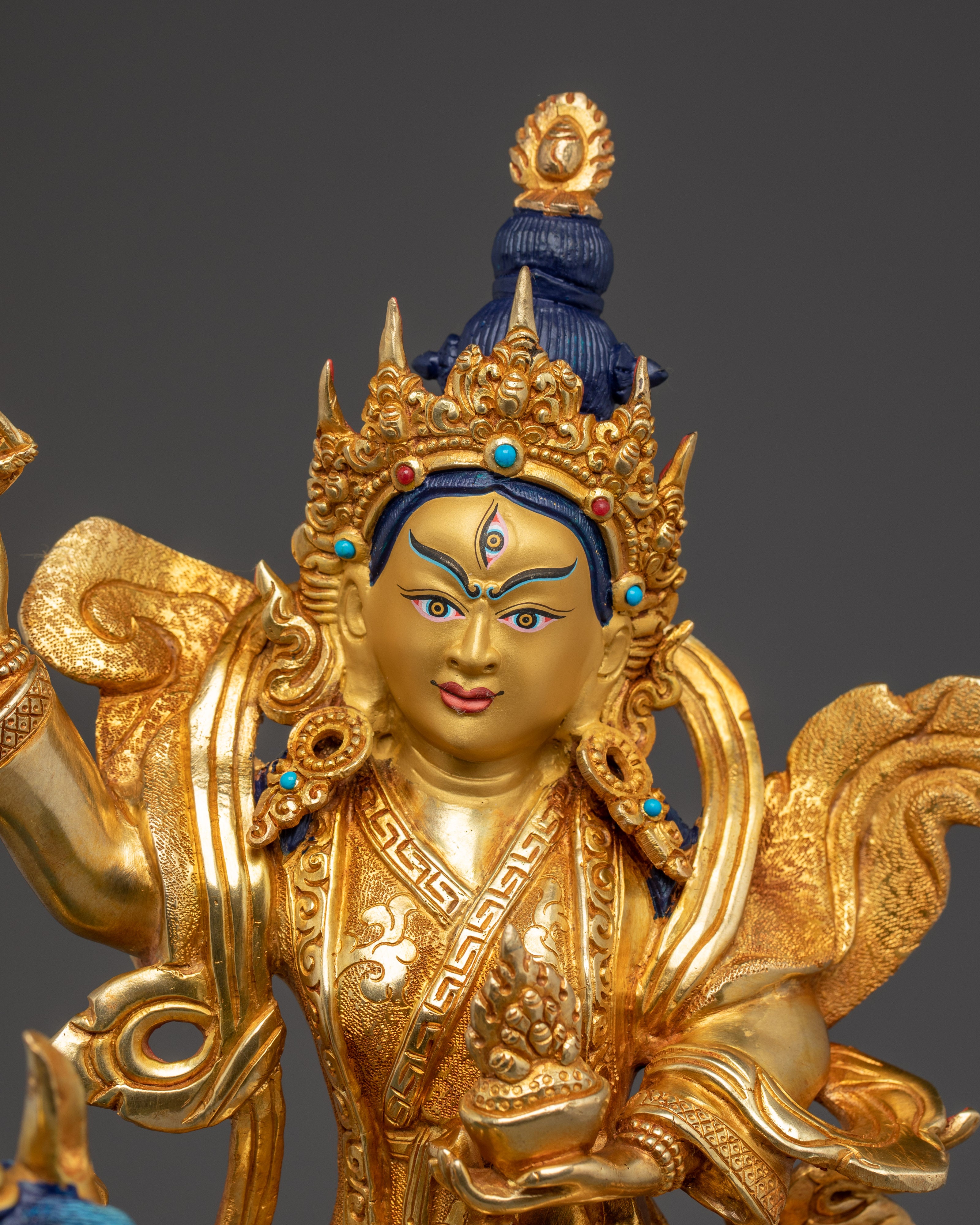 Female Guardian Achi Chokyi Drolma | Tibetan Gold Gilded Sculpture