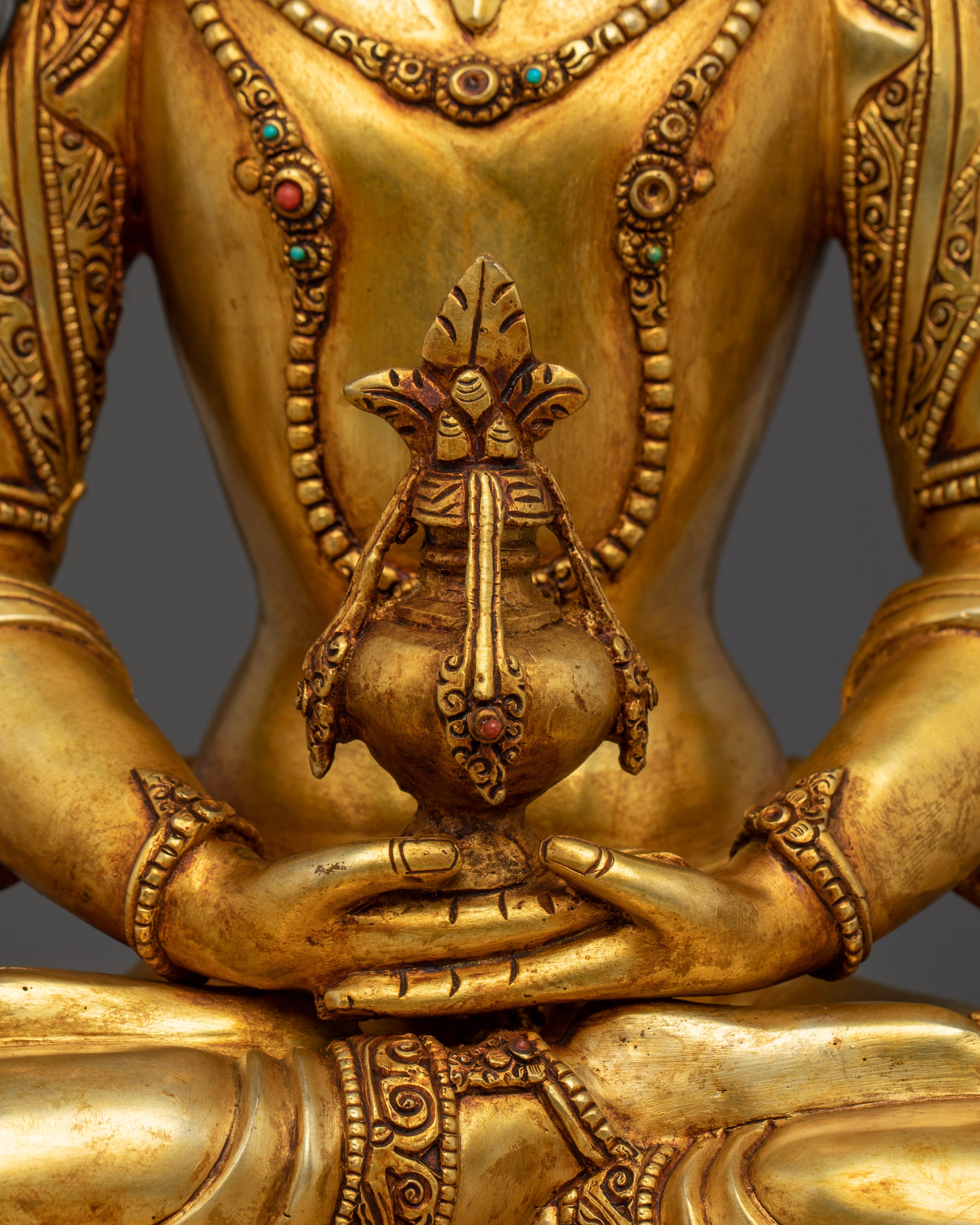 Tibetan Amitayus Figure | Nepali Handcrafted Altar Statue