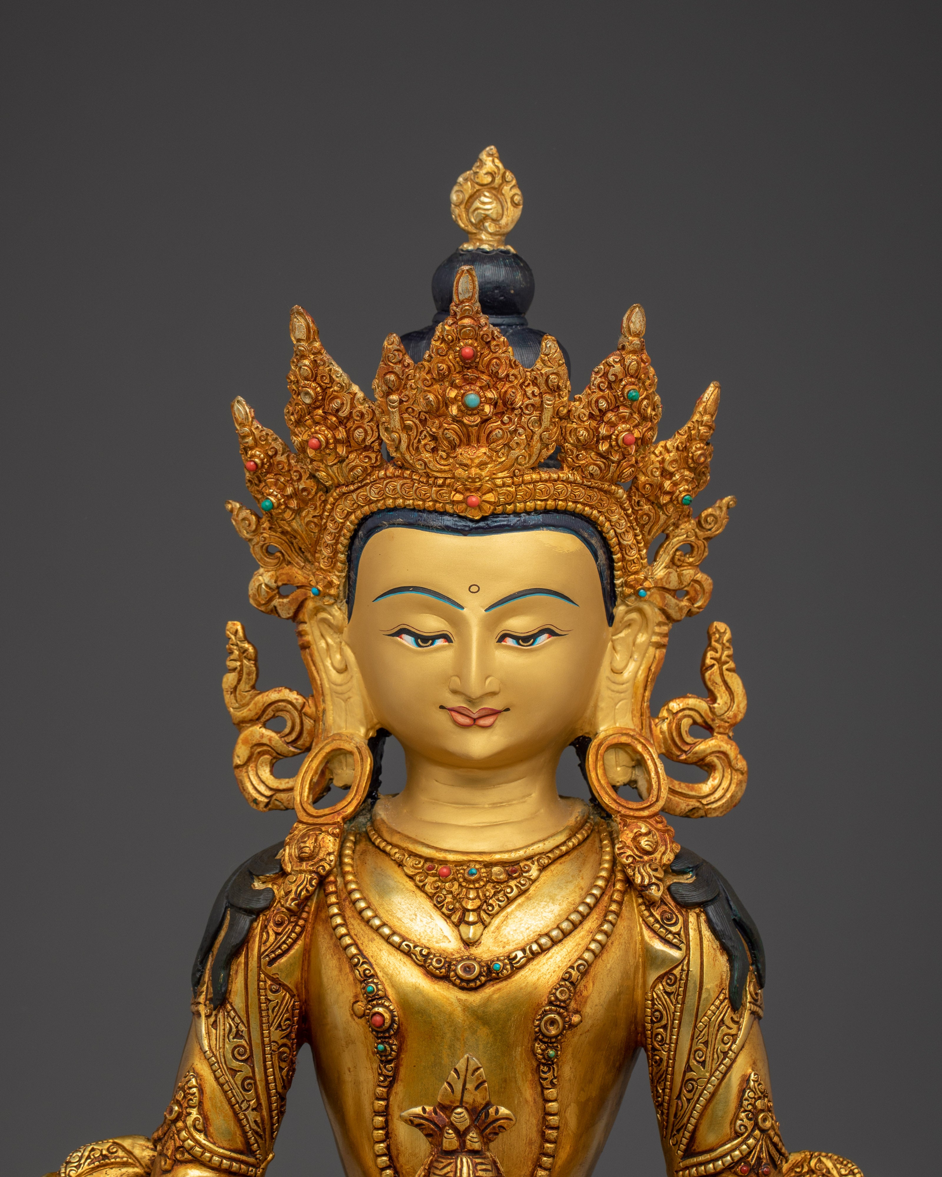 Tibetan Amitayus Figure | Nepali Handcrafted Altar Statue