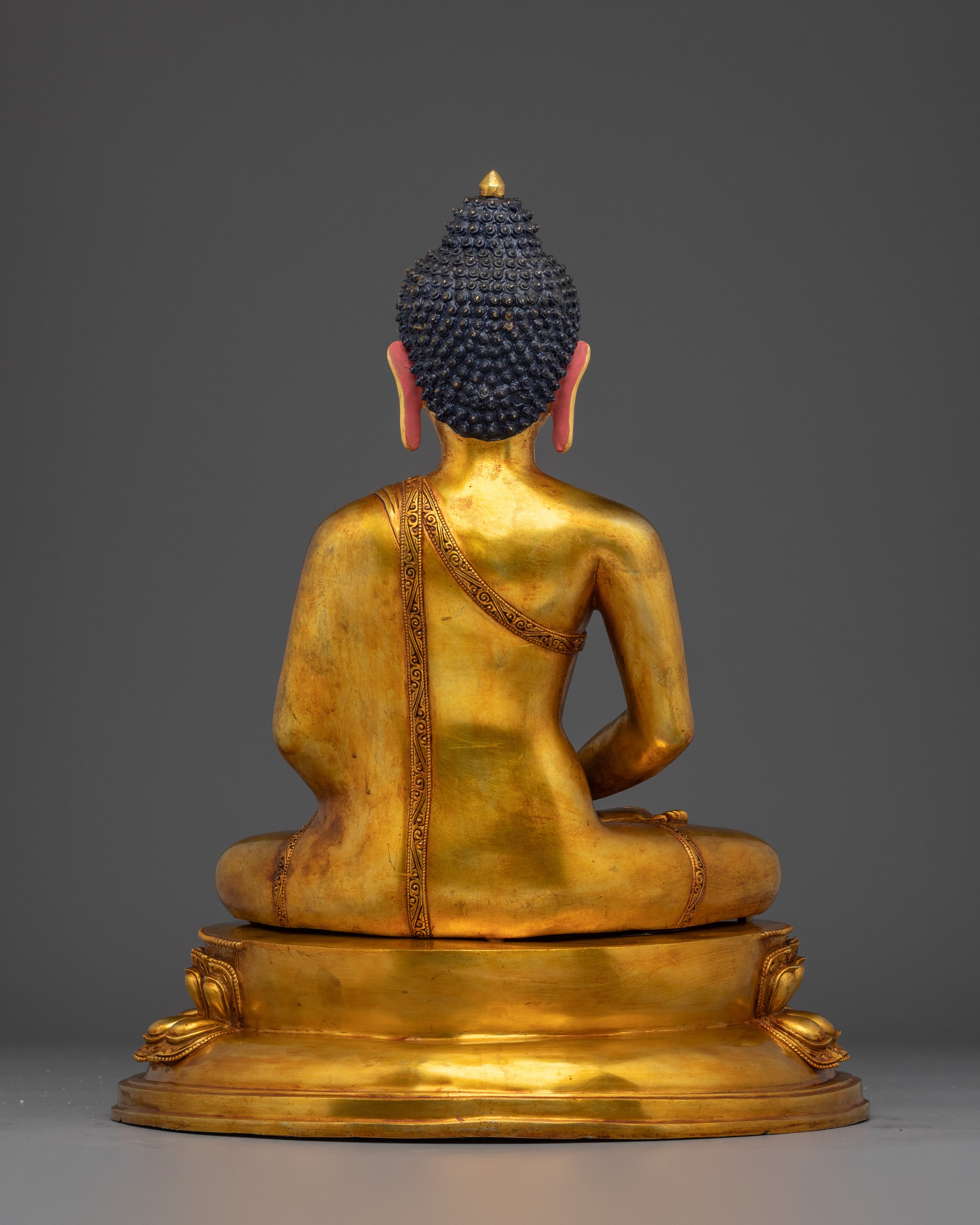 Amitabha Buddha, Gold Gilded Figure | Handmade Nepali Statue for Spiritual Decor
