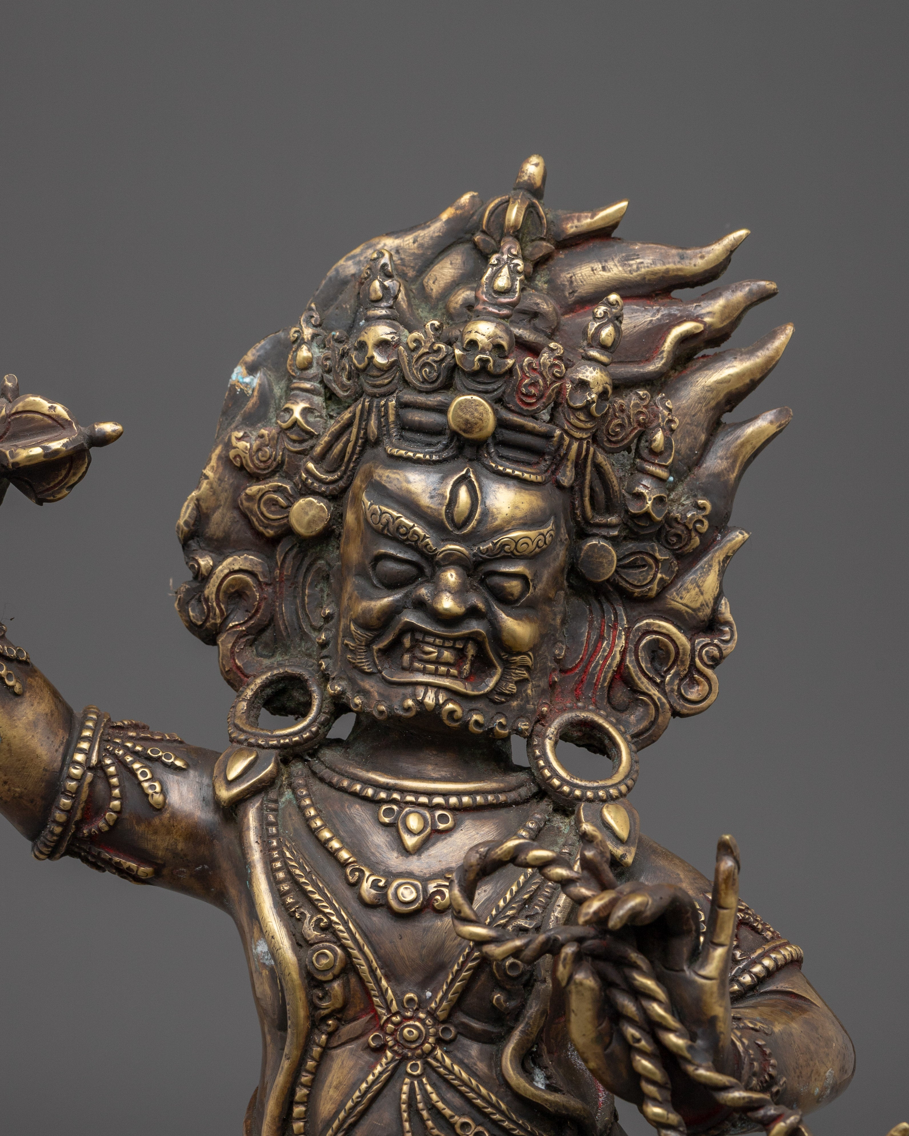 Vajrapani, Wrathful Protector And Thunderbolt Holder | Nepali Handmade Statue