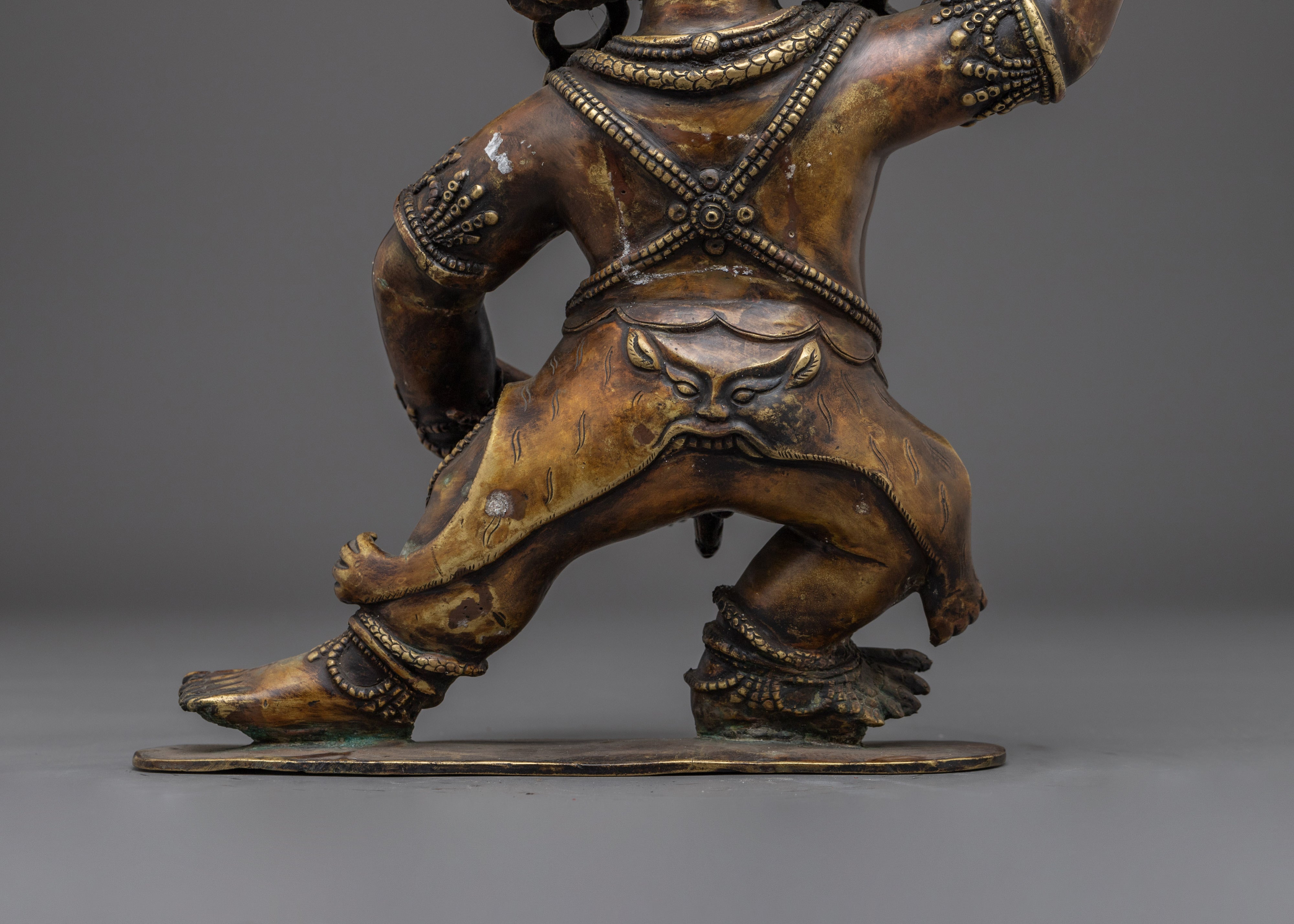 Black Dzambhala Statue: Buddhist Wealth Deity