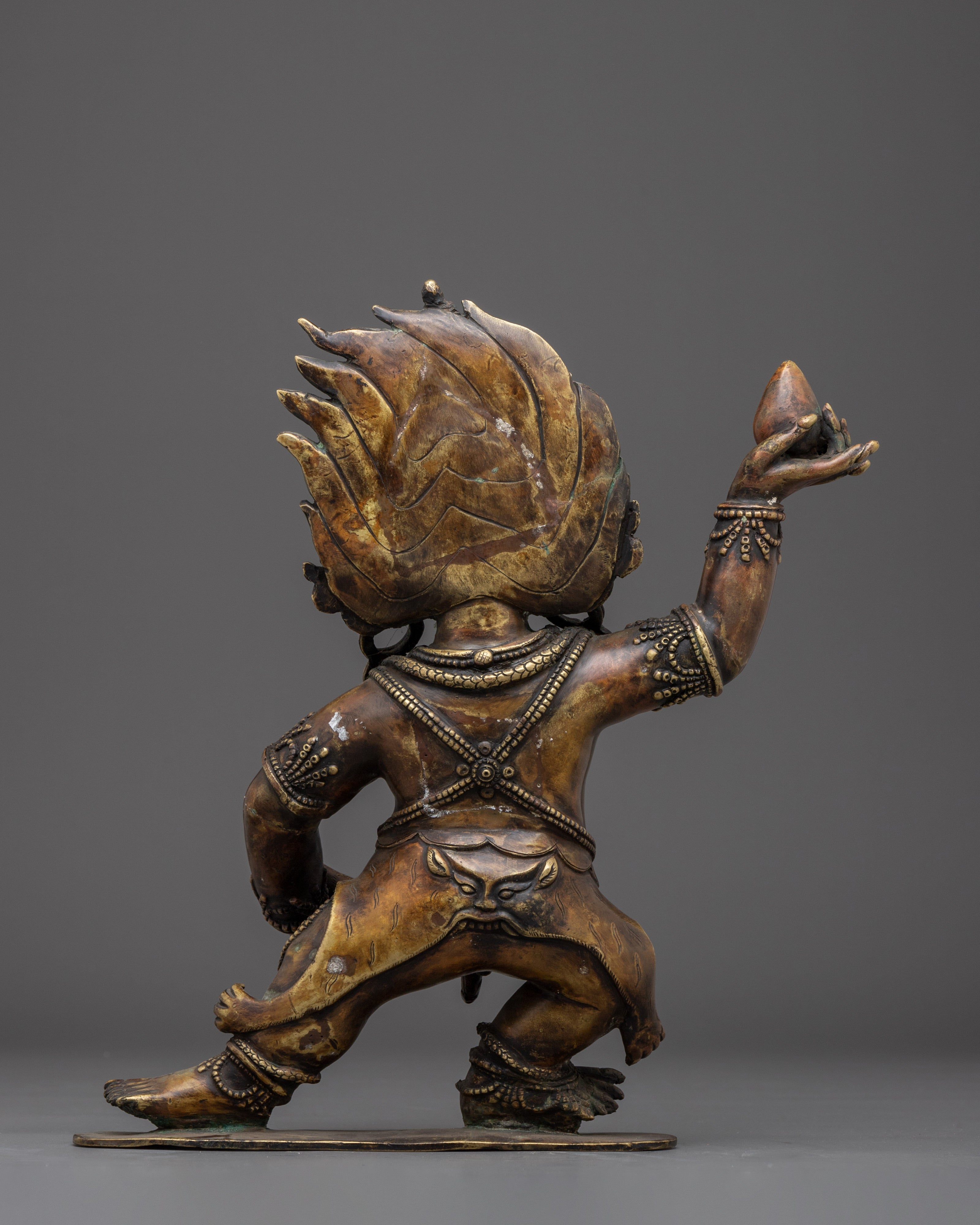 Black Dzambhala Statue: Buddhist Wealth Deity