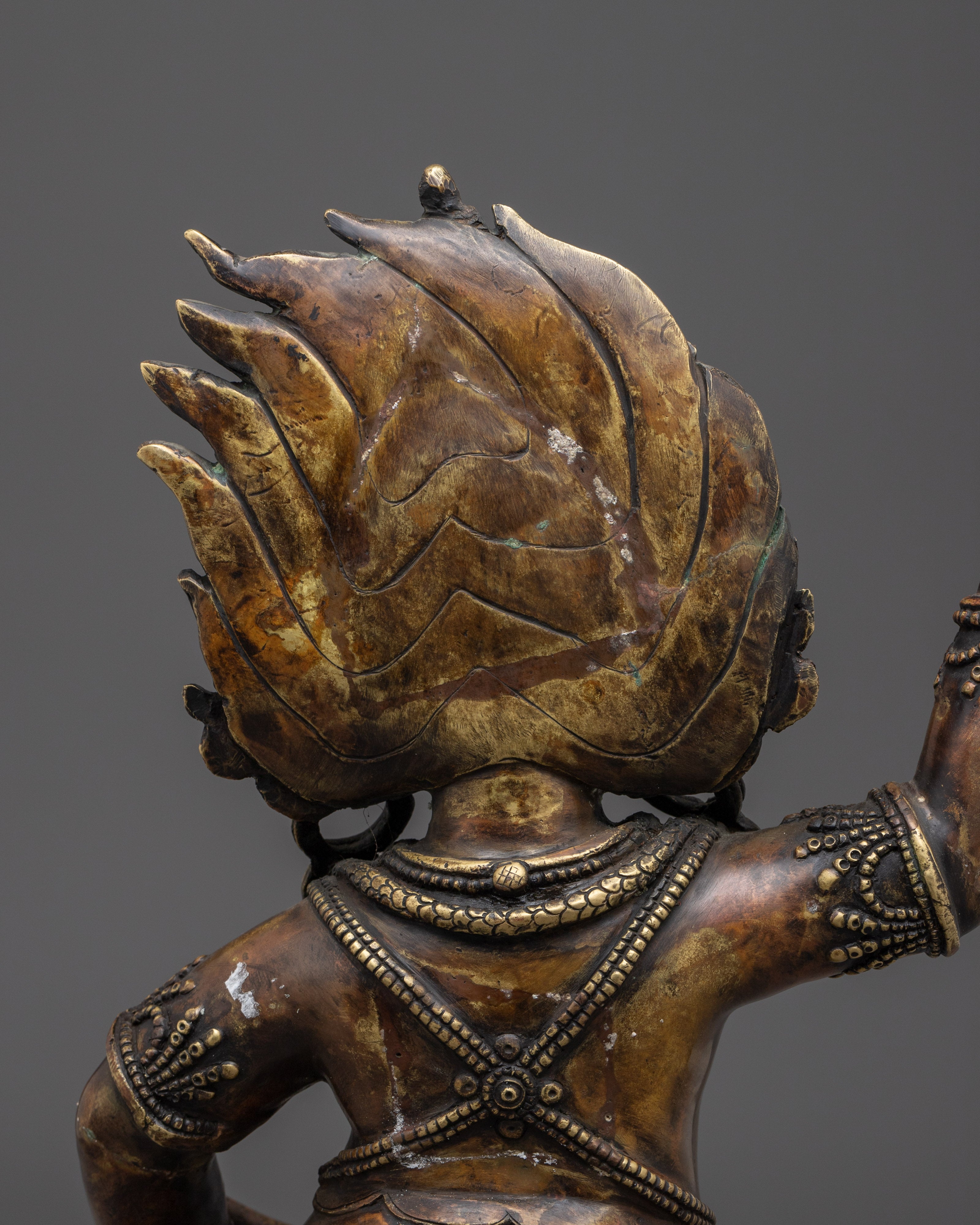 Black Dzambhala Statue: Buddhist Wealth Deity