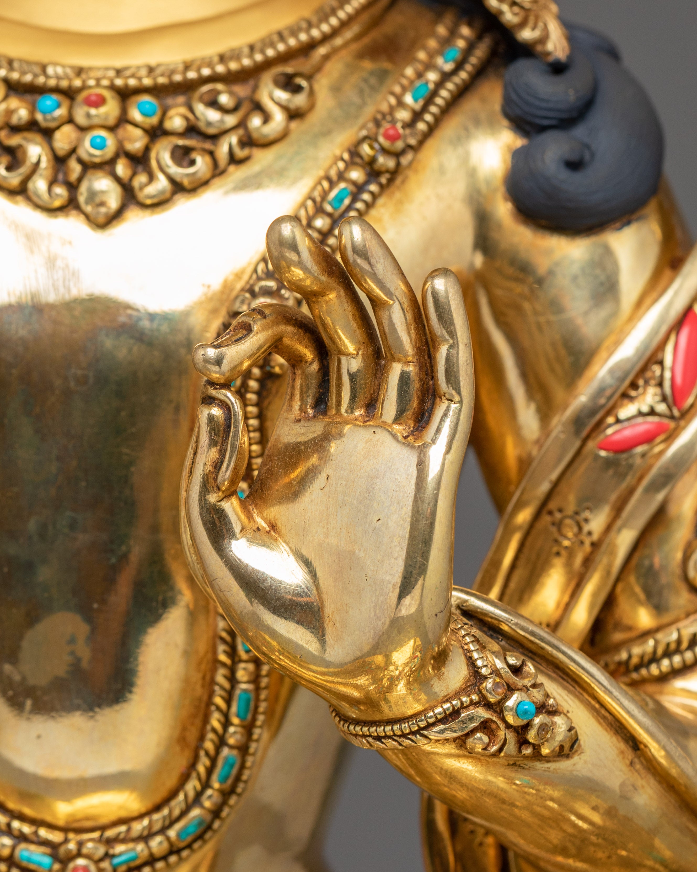 Golden Tibetan Manjushri Art | Bodhisattva of Wisdom