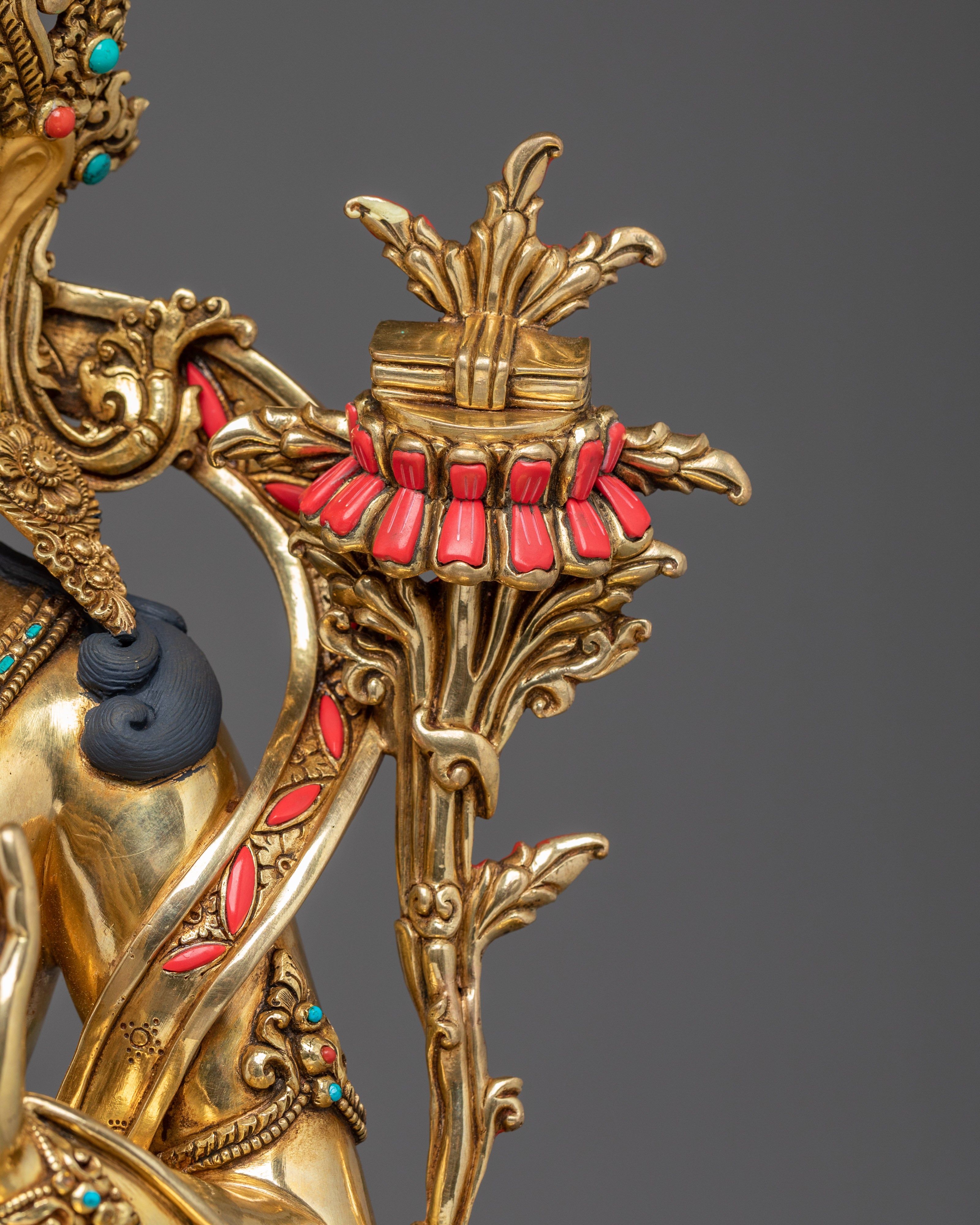 Golden Tibetan Manjushri Art | Bodhisattva of Wisdom