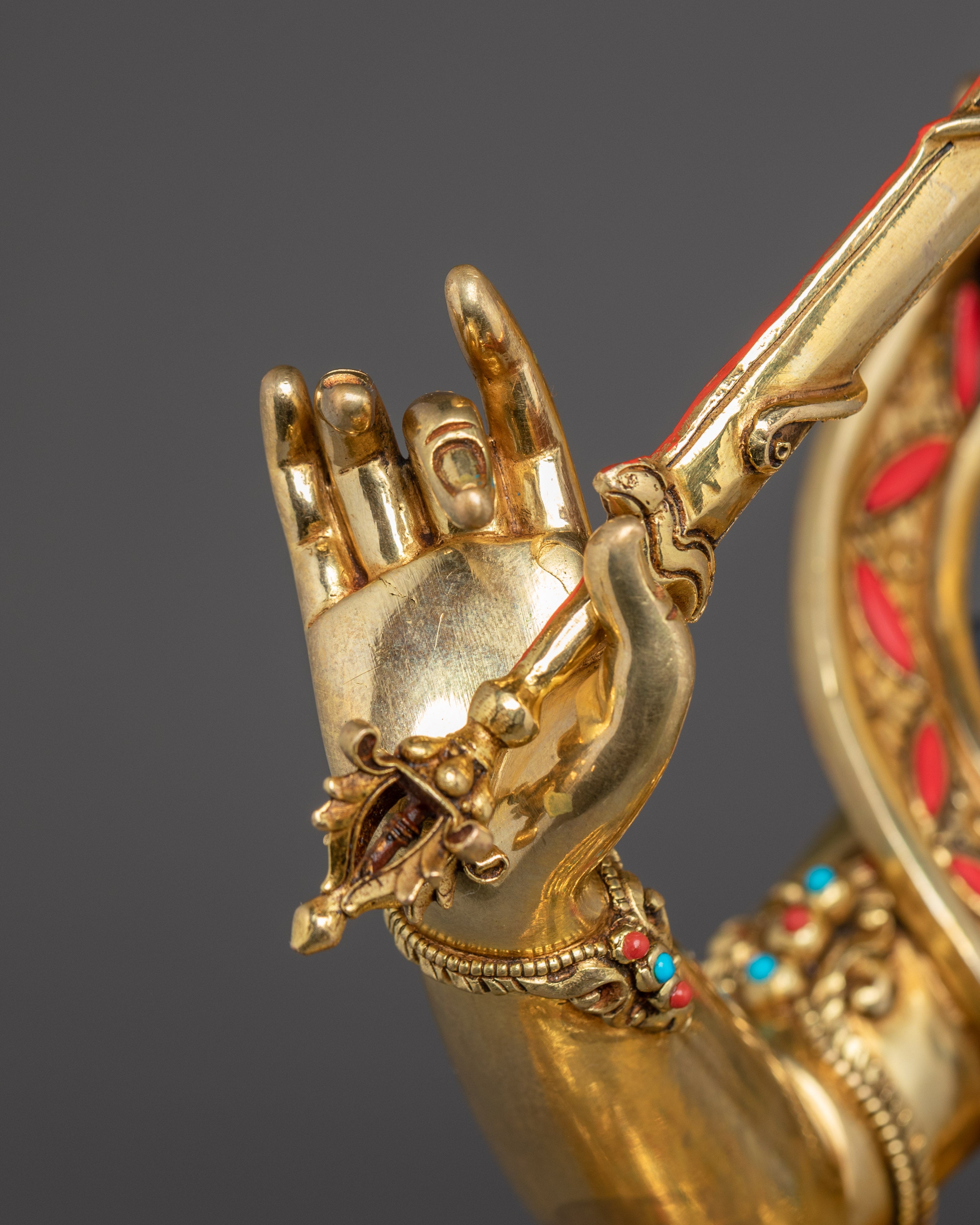 Golden Tibetan Manjushri Art | Bodhisattva of Wisdom