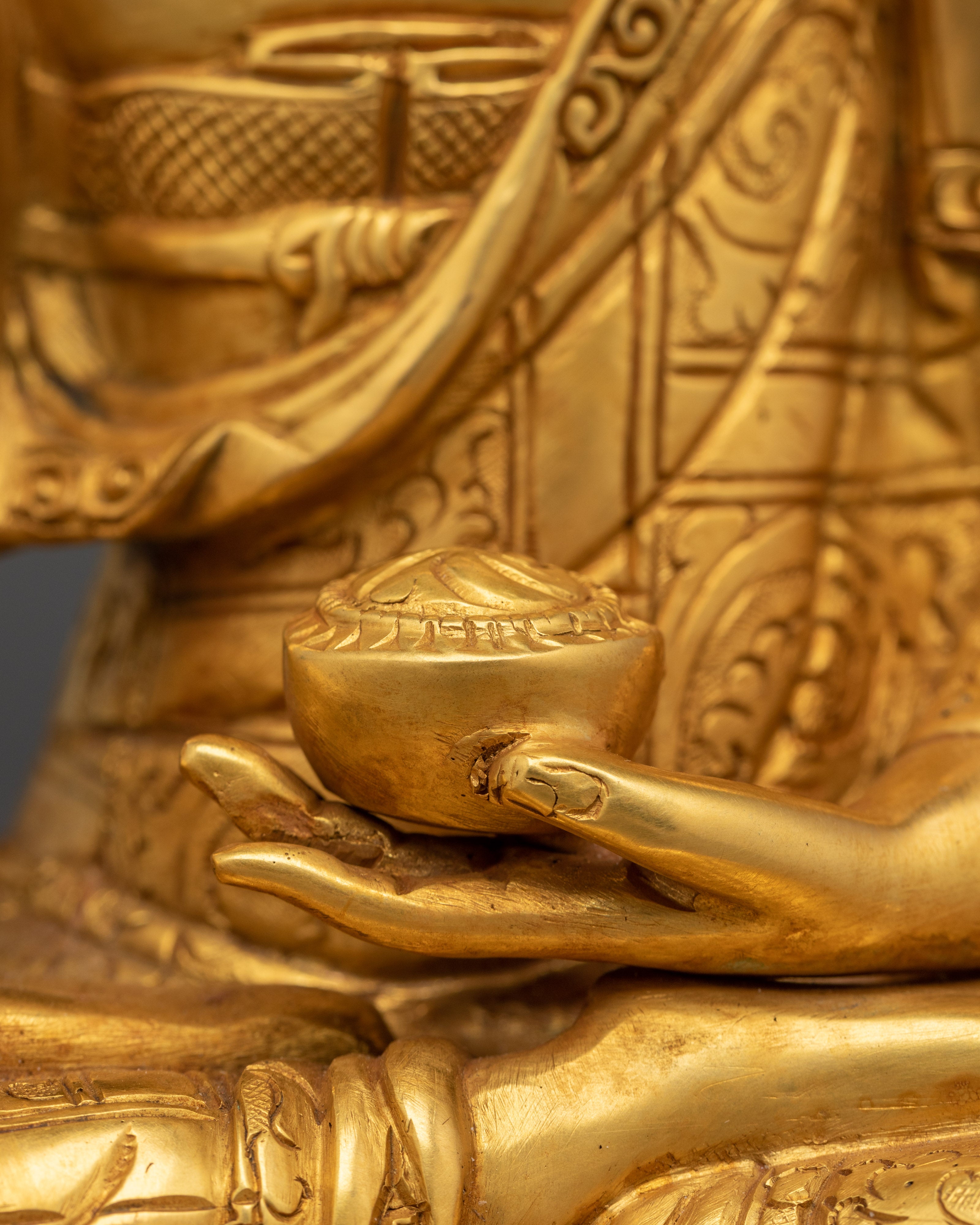 Shakyamuni Buddha in 24K Gold-Gilded Copper | Meditation, Spirituality, and Peaceful Decor