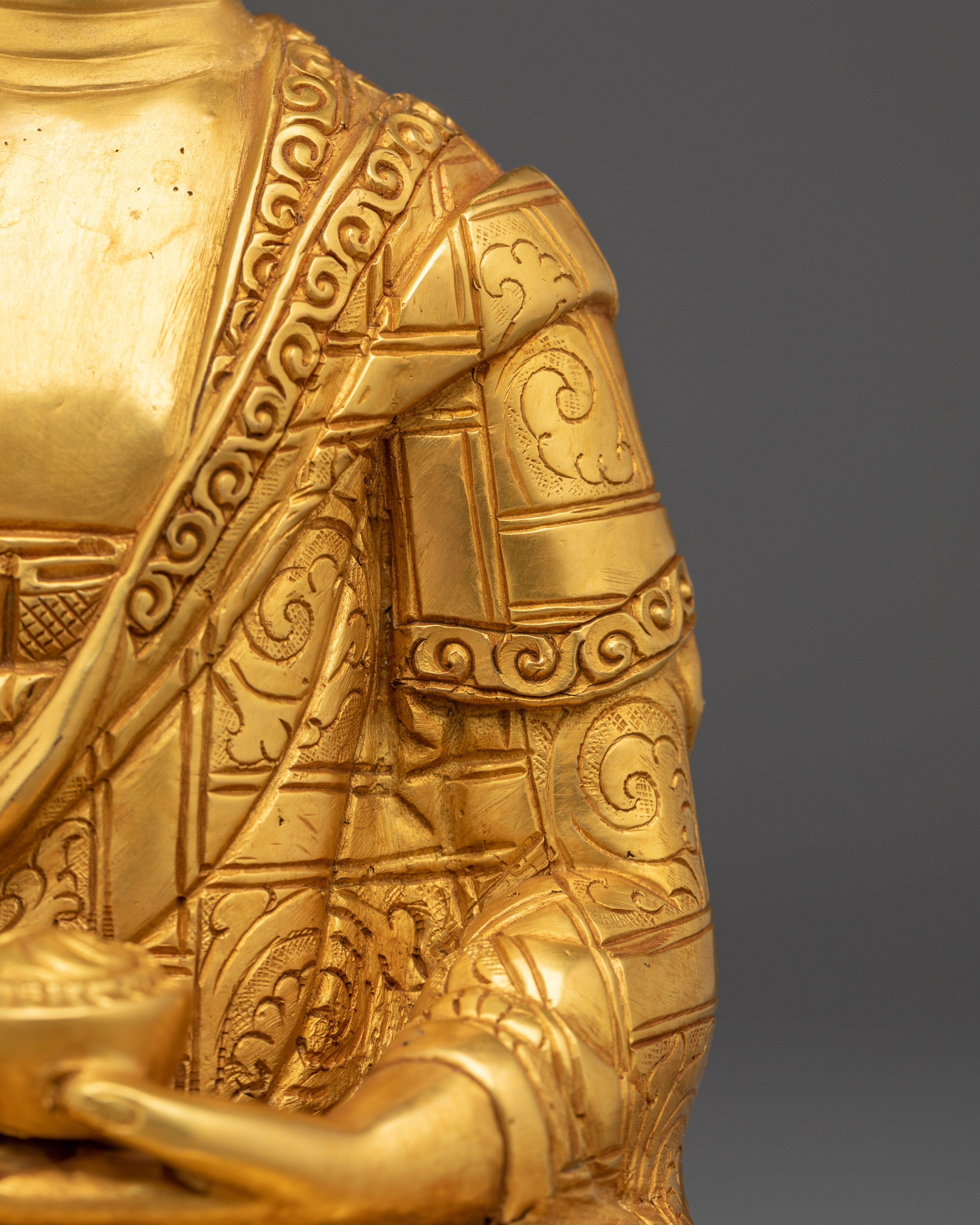 Shakyamuni Buddha in 24K Gold-Gilded Copper | Meditation, Spirituality, and Peaceful Decor