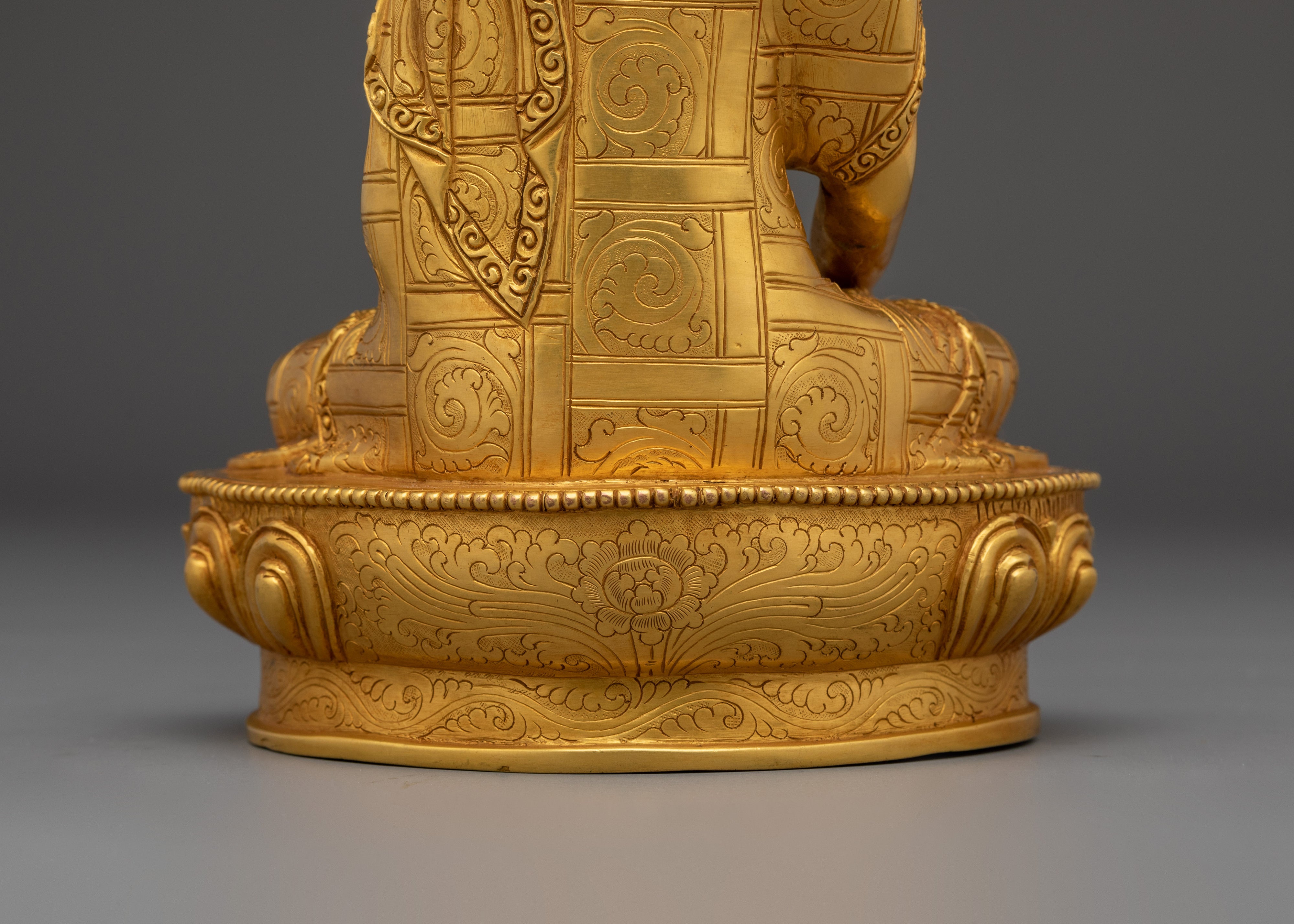 Shakyamuni Buddha in 24K Gold-Gilded Copper | Meditation, Spirituality, and Peaceful Decor