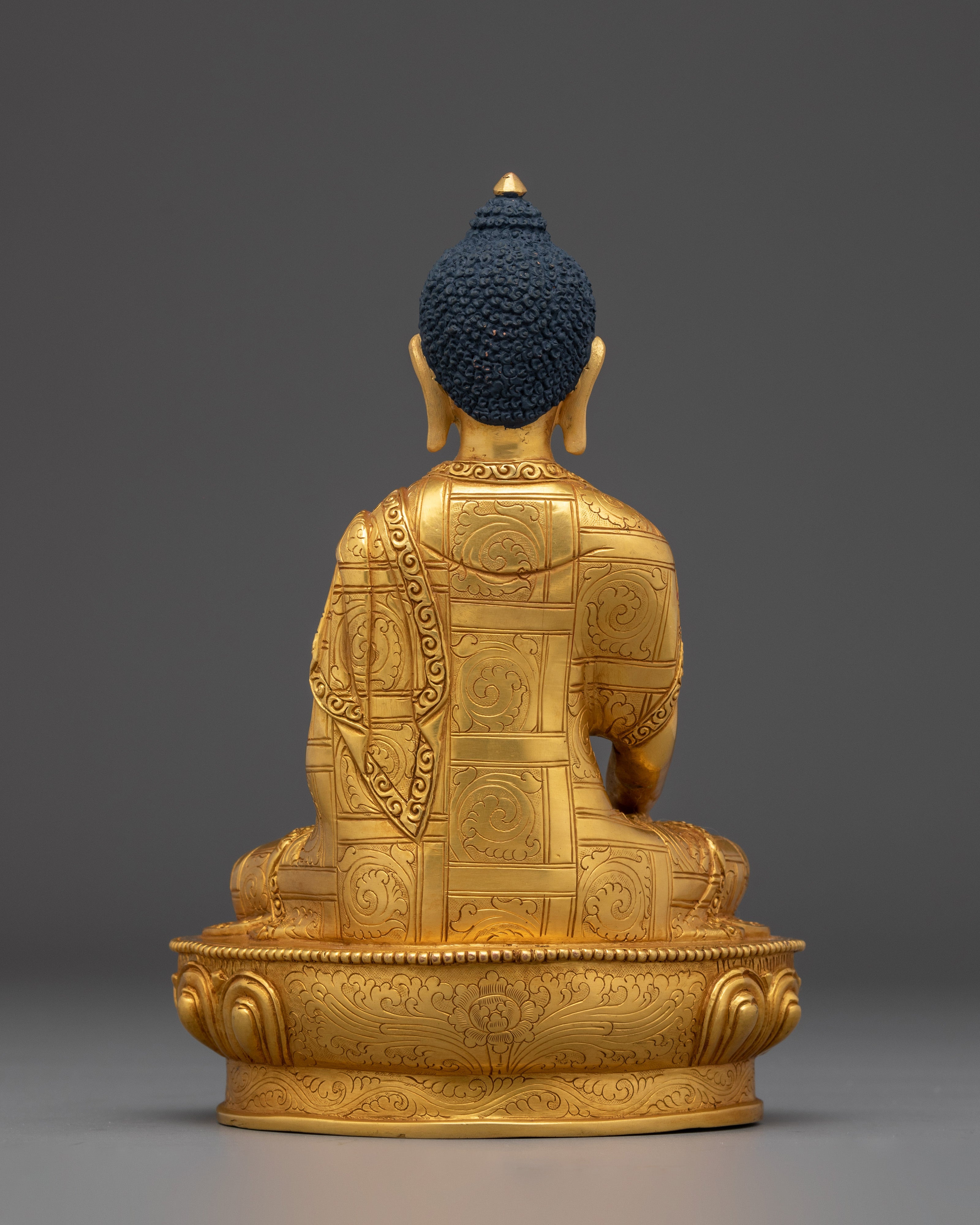 Shakyamuni Buddha in 24K Gold-Gilded Copper | Meditation, Spirituality, and Peaceful Decor