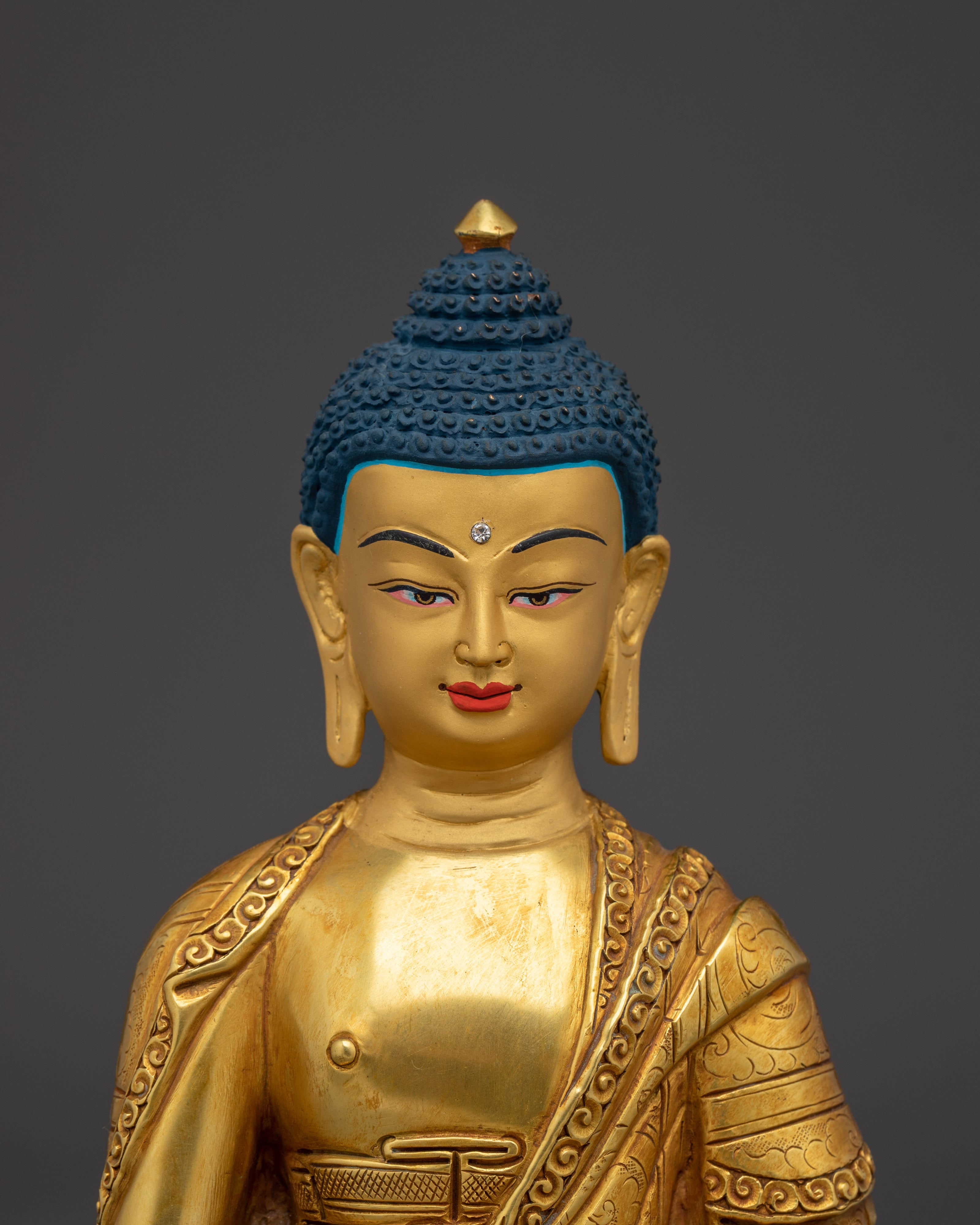 Amitabha Buddha Statue in Copper | Sculpture for Shrine or Meditation