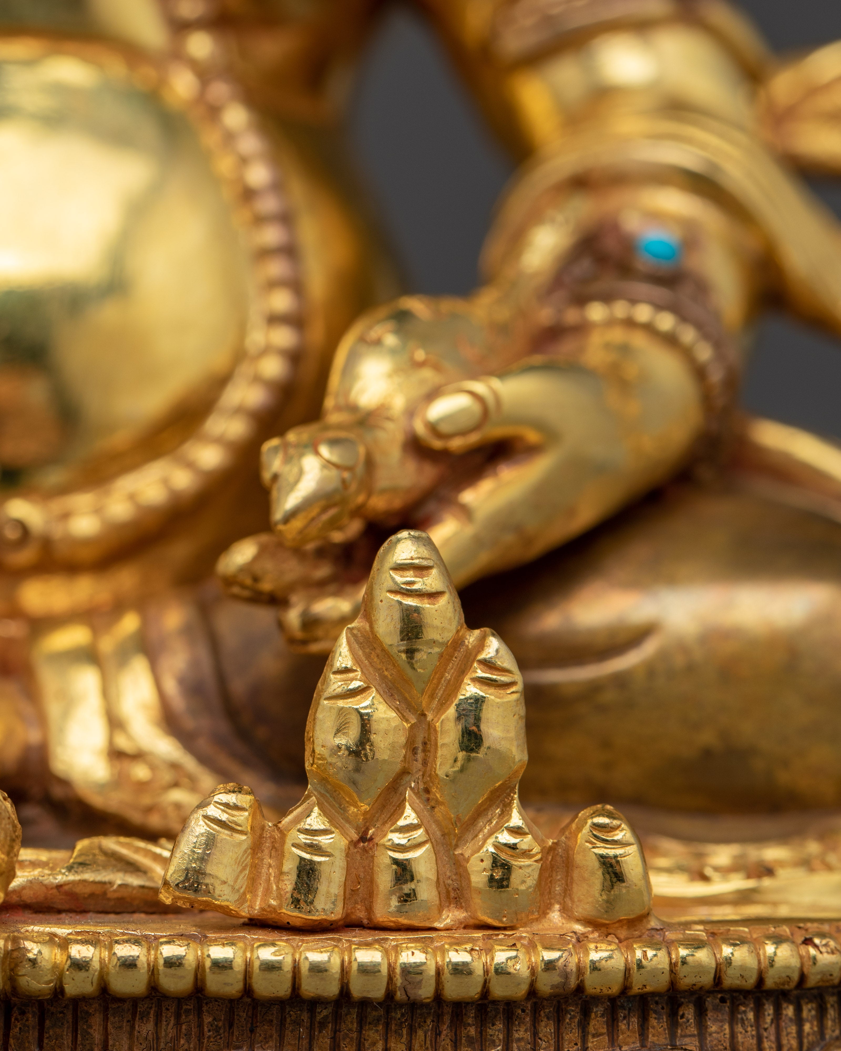 Dzambhala Statue for Prosperity and Ritual Offerings | Copper Wealth Deity for Abundance