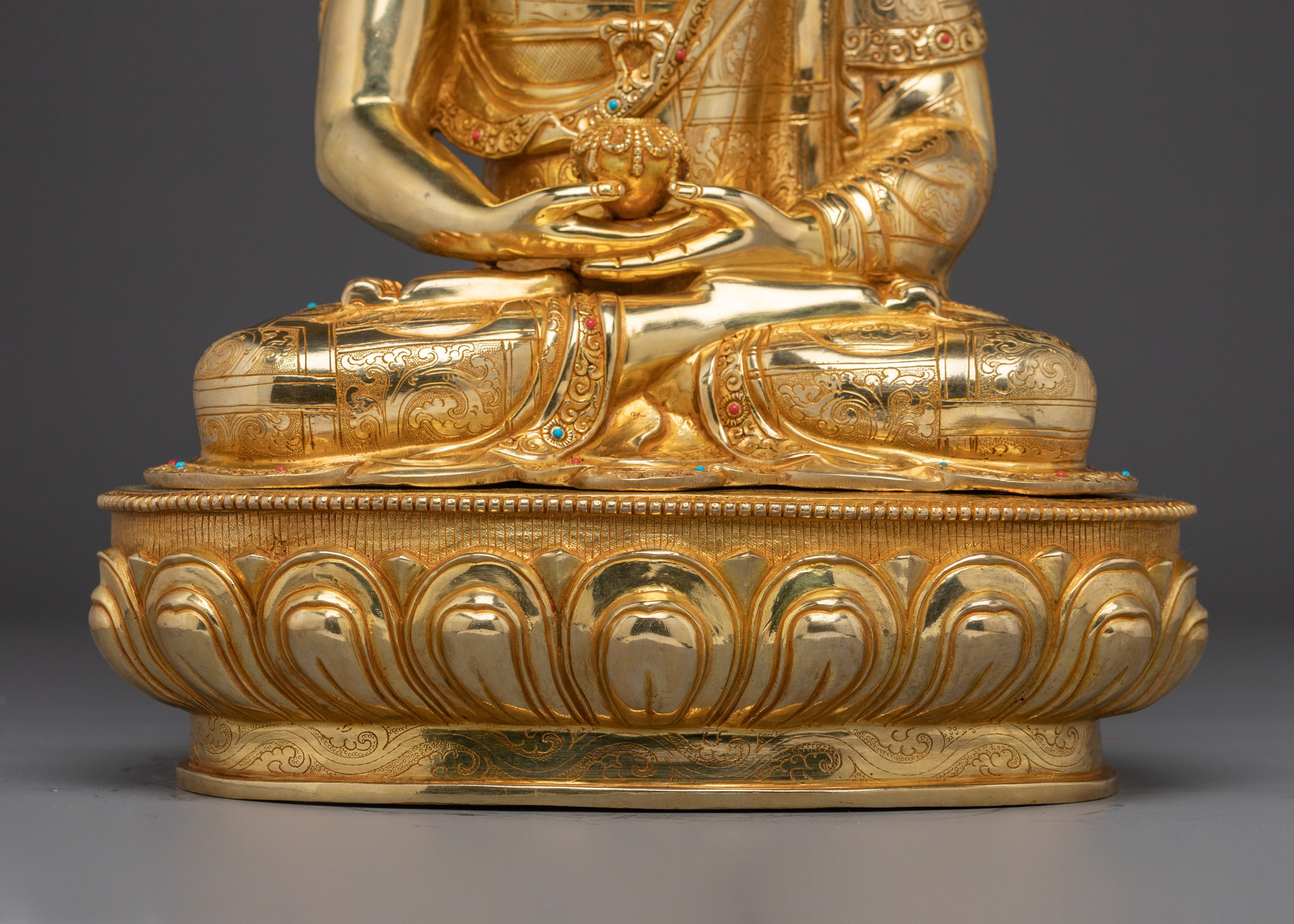 Amitabha Buddha Gold and Copper Sculpture | Infinite Light and Compassion for Pure Land