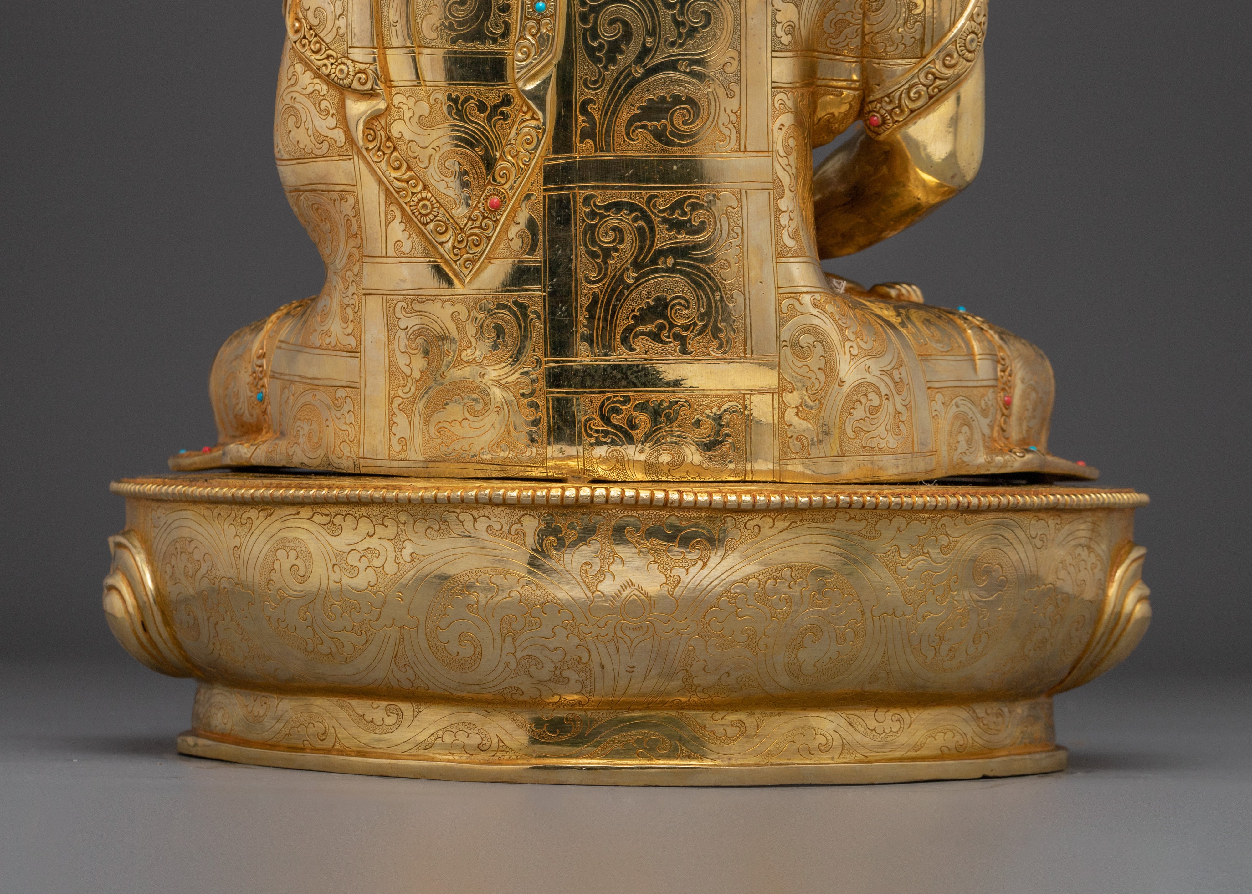 Amitabha Buddha Gold and Copper Sculpture | Infinite Light and Compassion for Pure Land