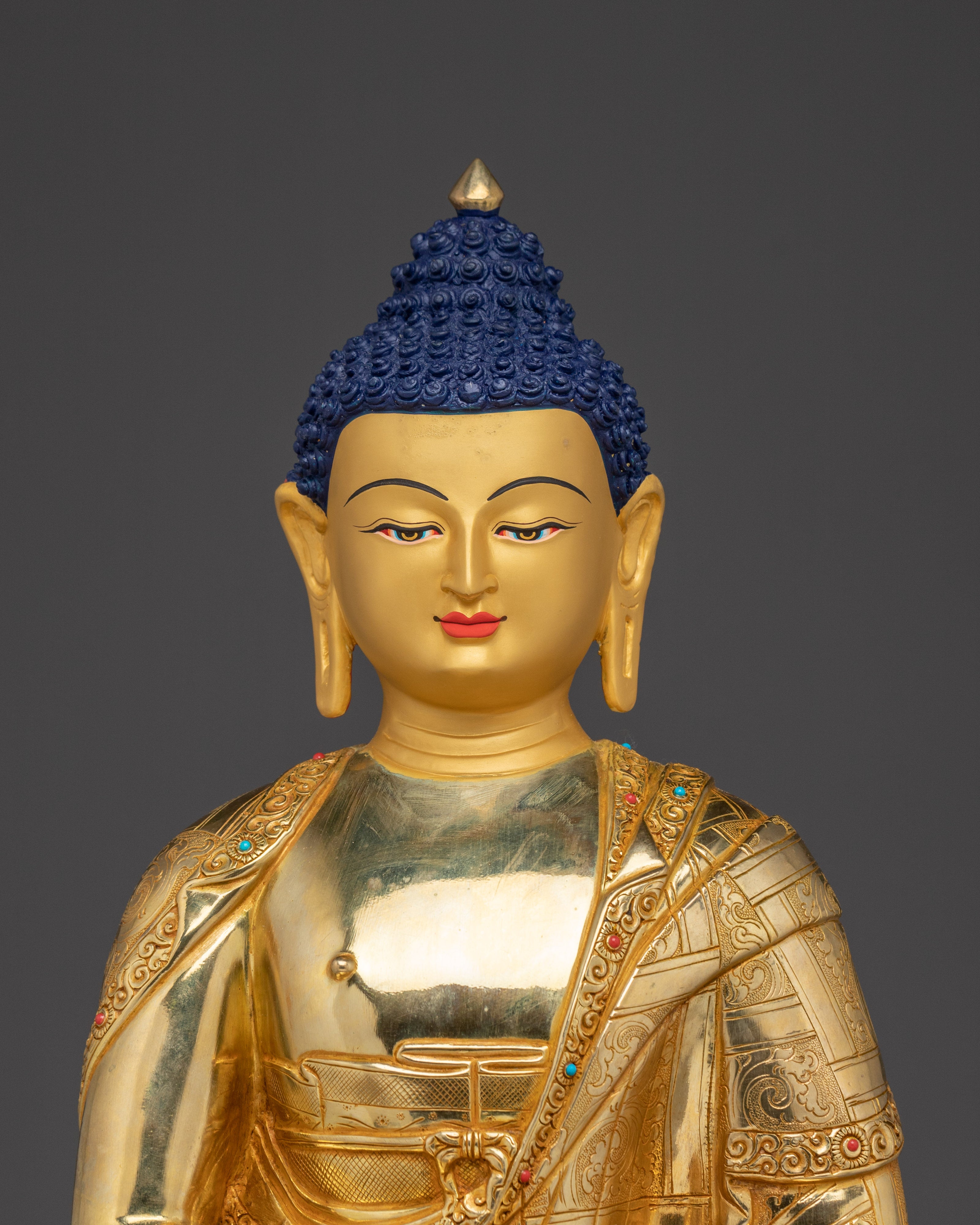 Amitabha Buddha Gold and Copper Sculpture | Infinite Light and Compassion for Pure Land