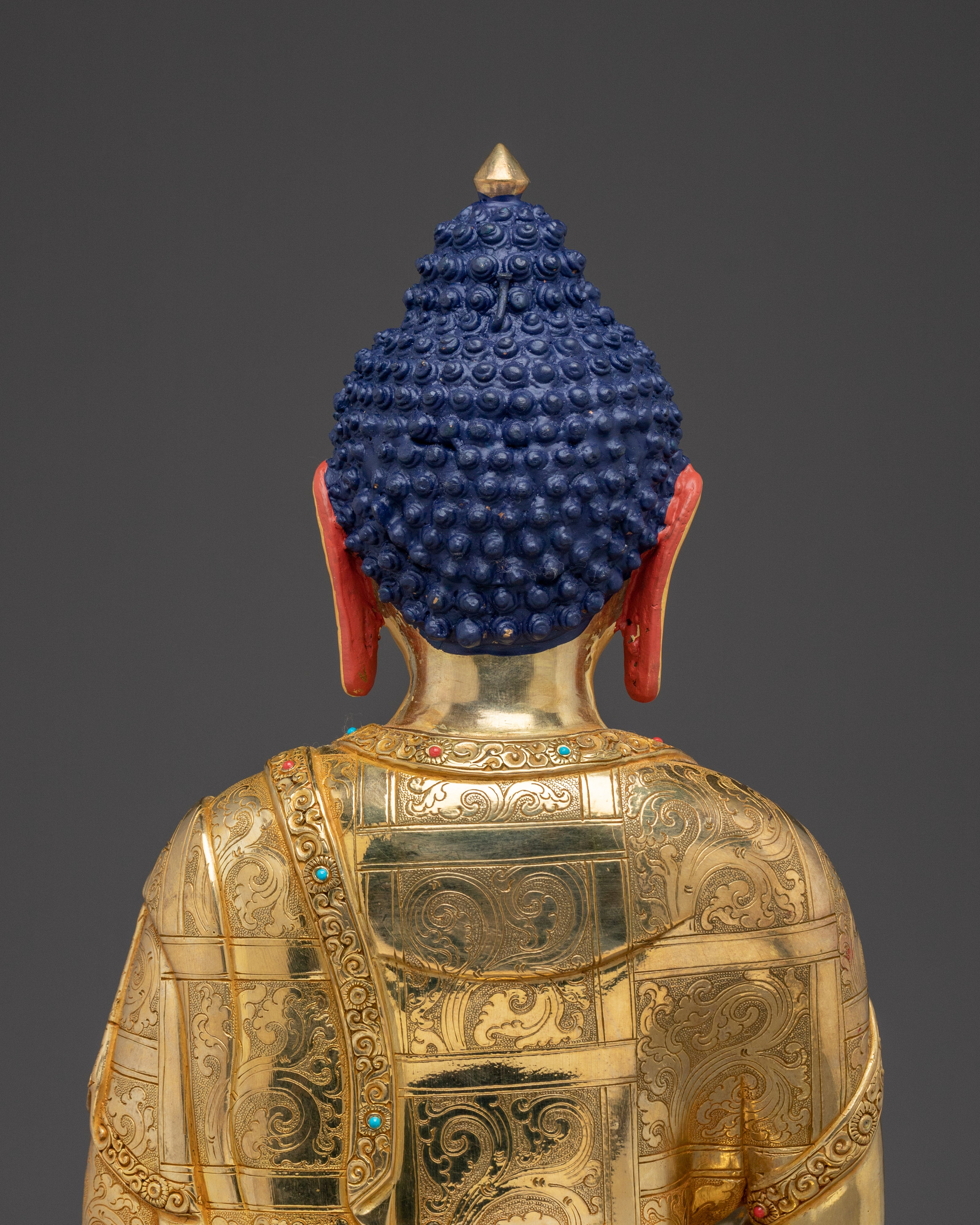 Amitabha Buddha Gold and Copper Sculpture | Infinite Light and Compassion for Pure Land