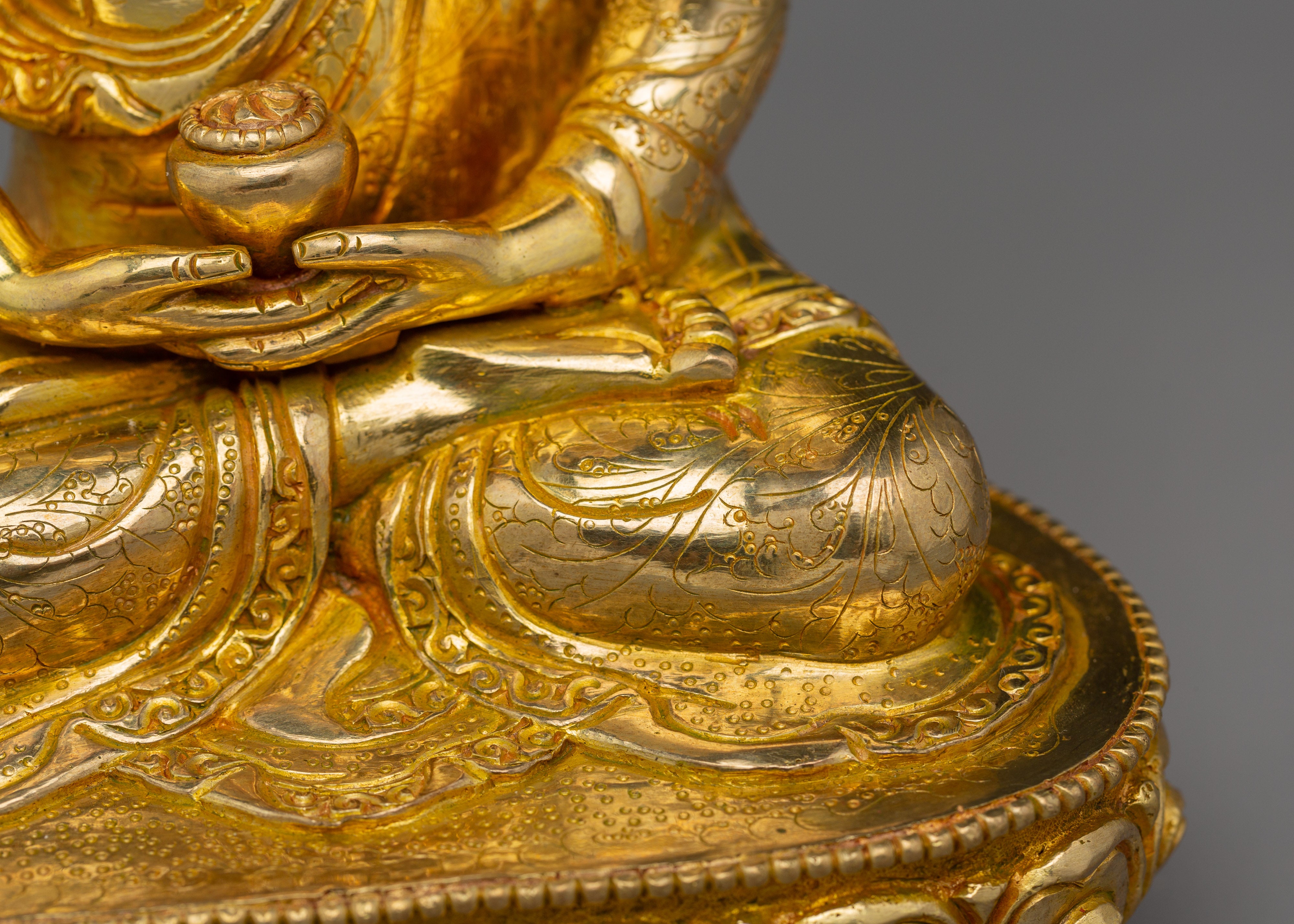 Nepalese Handcrafted Statue of Golden Amitabha Buddha | Pure Land Buddha