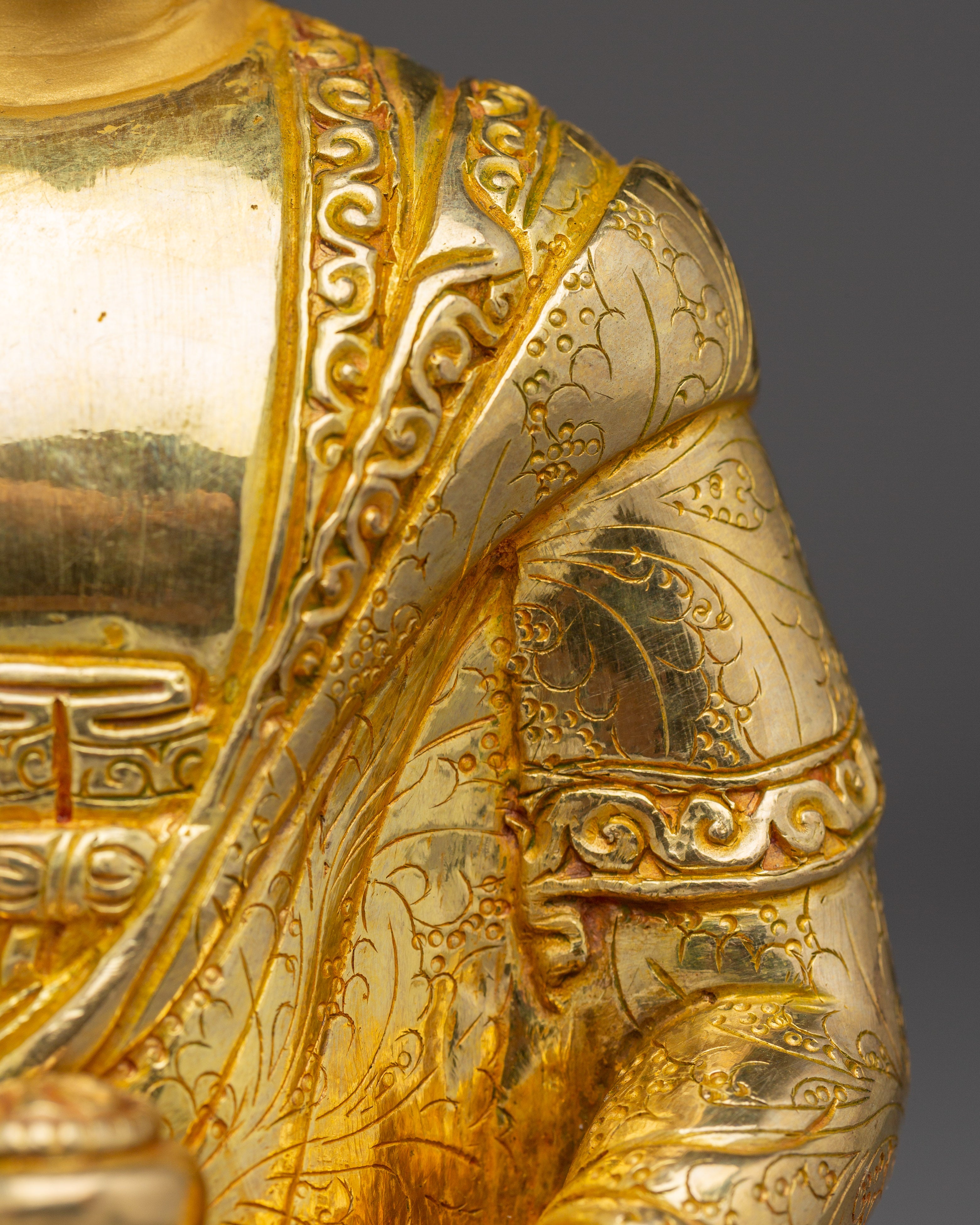 Nepalese Handcrafted Statue of Golden Amitabha Buddha | Pure Land Buddha